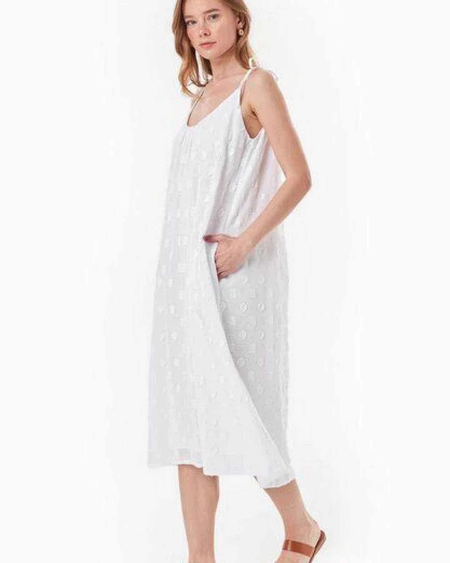 ORGANICATION Kleid aus Bio-Baumwolle im Jacquardgewebe – Ansicht 2