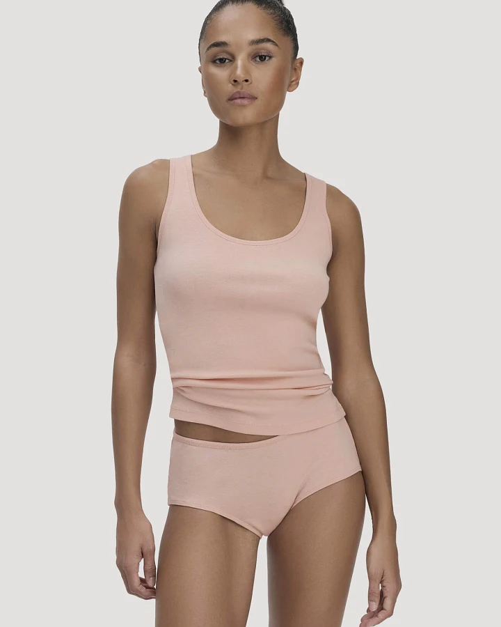 hessnatur Damen Panty Regular Cut 2er-Pack PURE COTTON aus Bio-Baumwolle - rosa - Größe 46