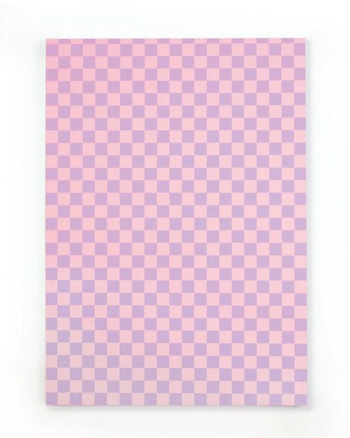 Bow & Hummingbird Notizblock Karo Rosa/Lila aus Recyclingpapier