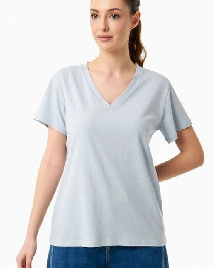 ORGANICATION T-Shirt aus Bio-Baumwolle und Leinen