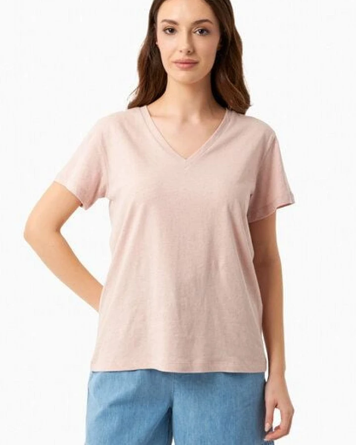 ORGANICATION T-Shirt aus Bio-Baumwolle und Leinen