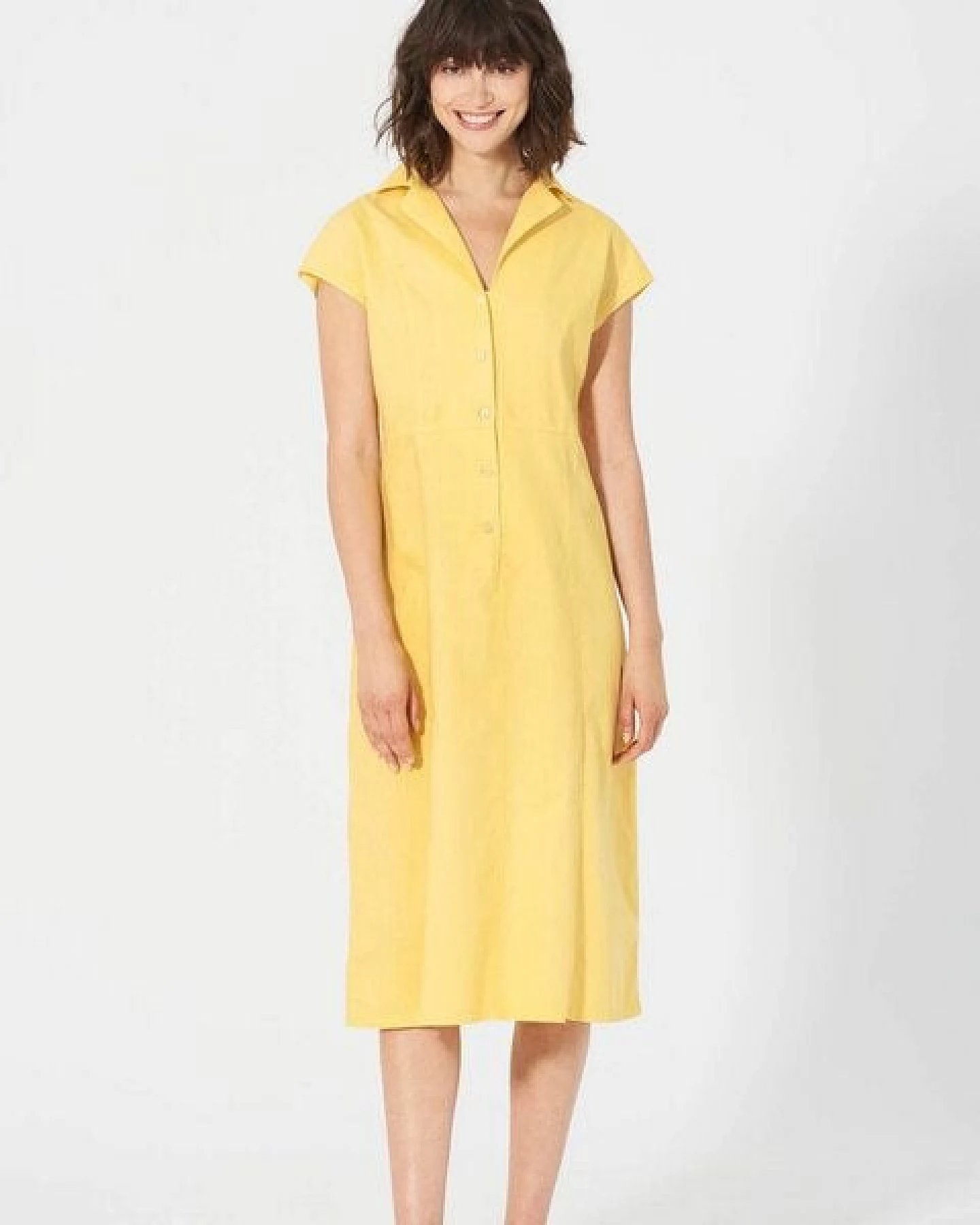 HempAge Damen schlichtes Hemdblusenkleid Hanf/Biobaumwolle – Ansicht 2