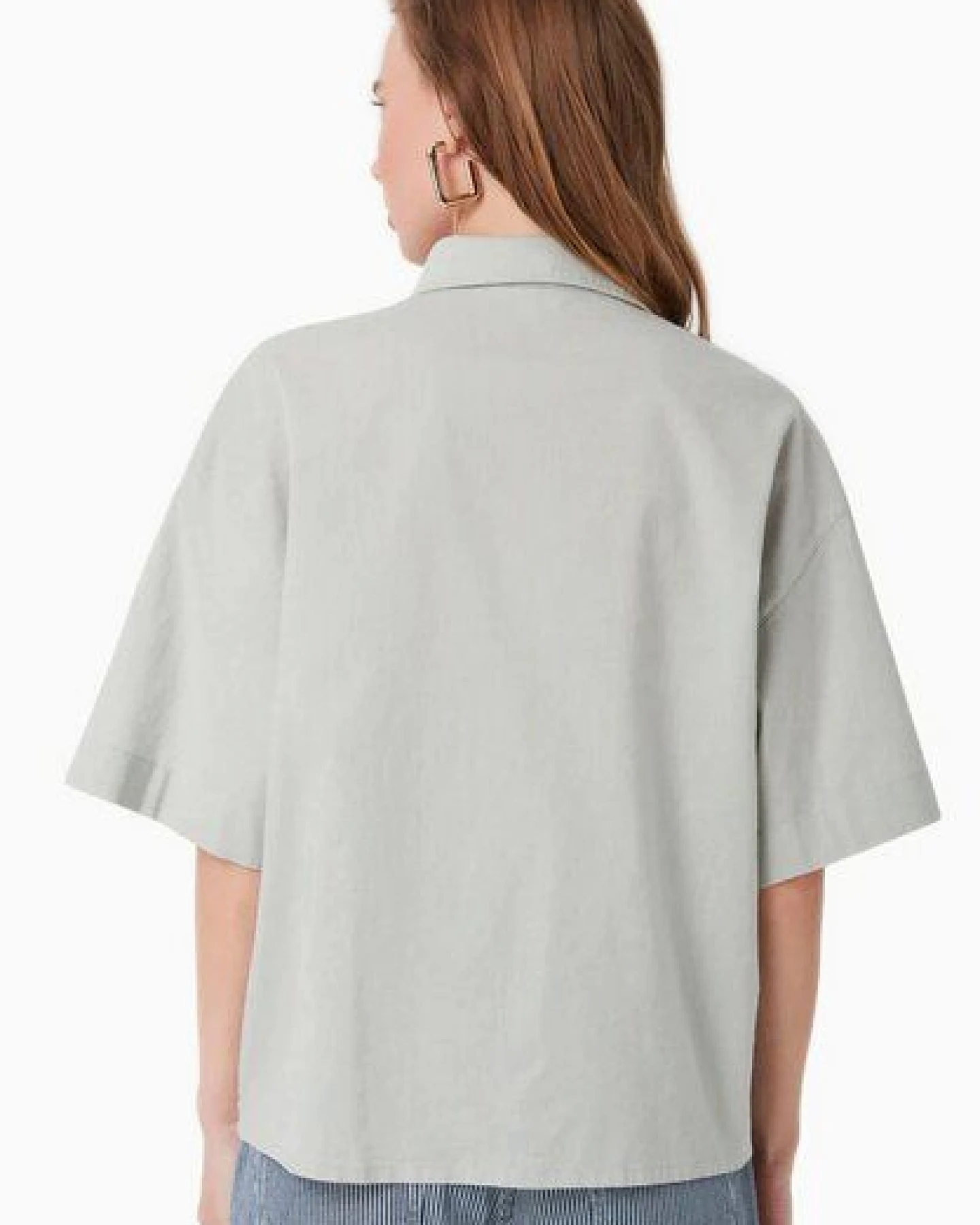 ORGANICATION Bluse aus Bio-Baumwolle und Leinen – Ansicht 4