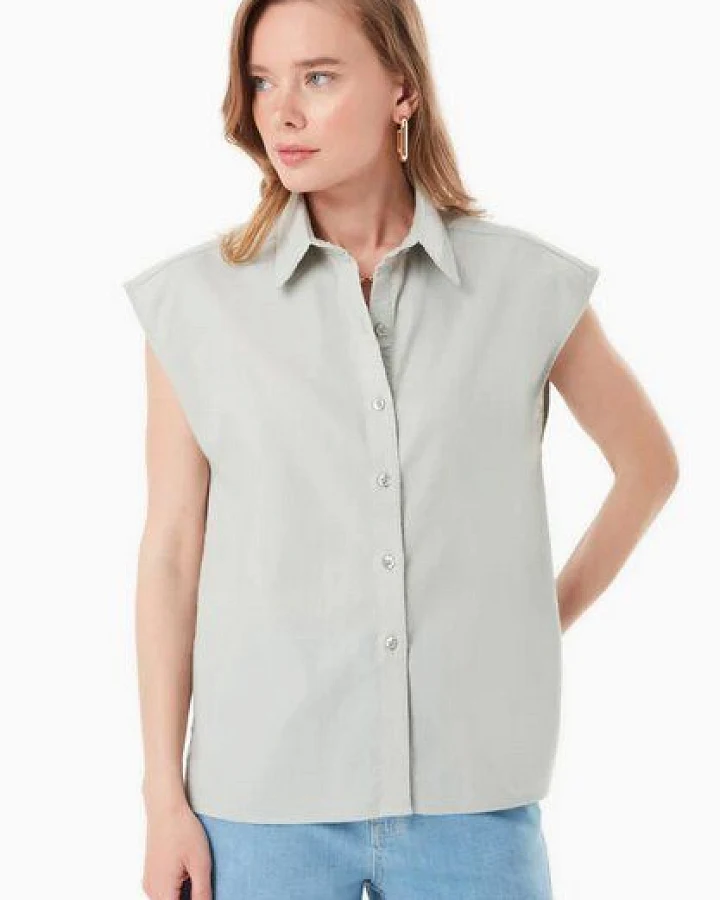 ORGANICATION Bluse aus Bio-Baumwolle und Leinen