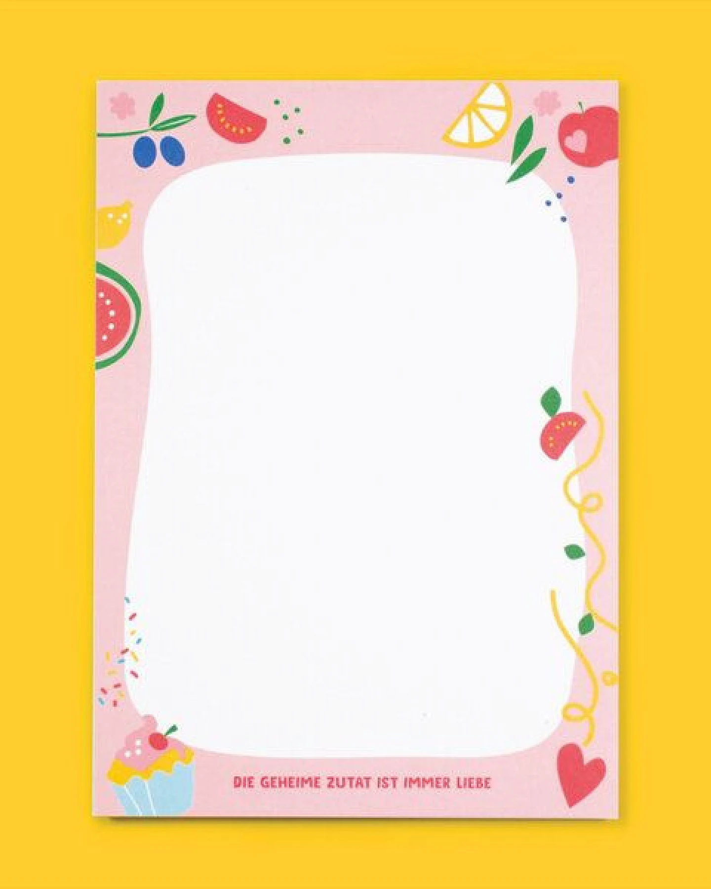 Bow & Hummingbird Notizblock "Die geheime Zutat ist immer Liebe" aus Recyclingpapier – Ansicht 2