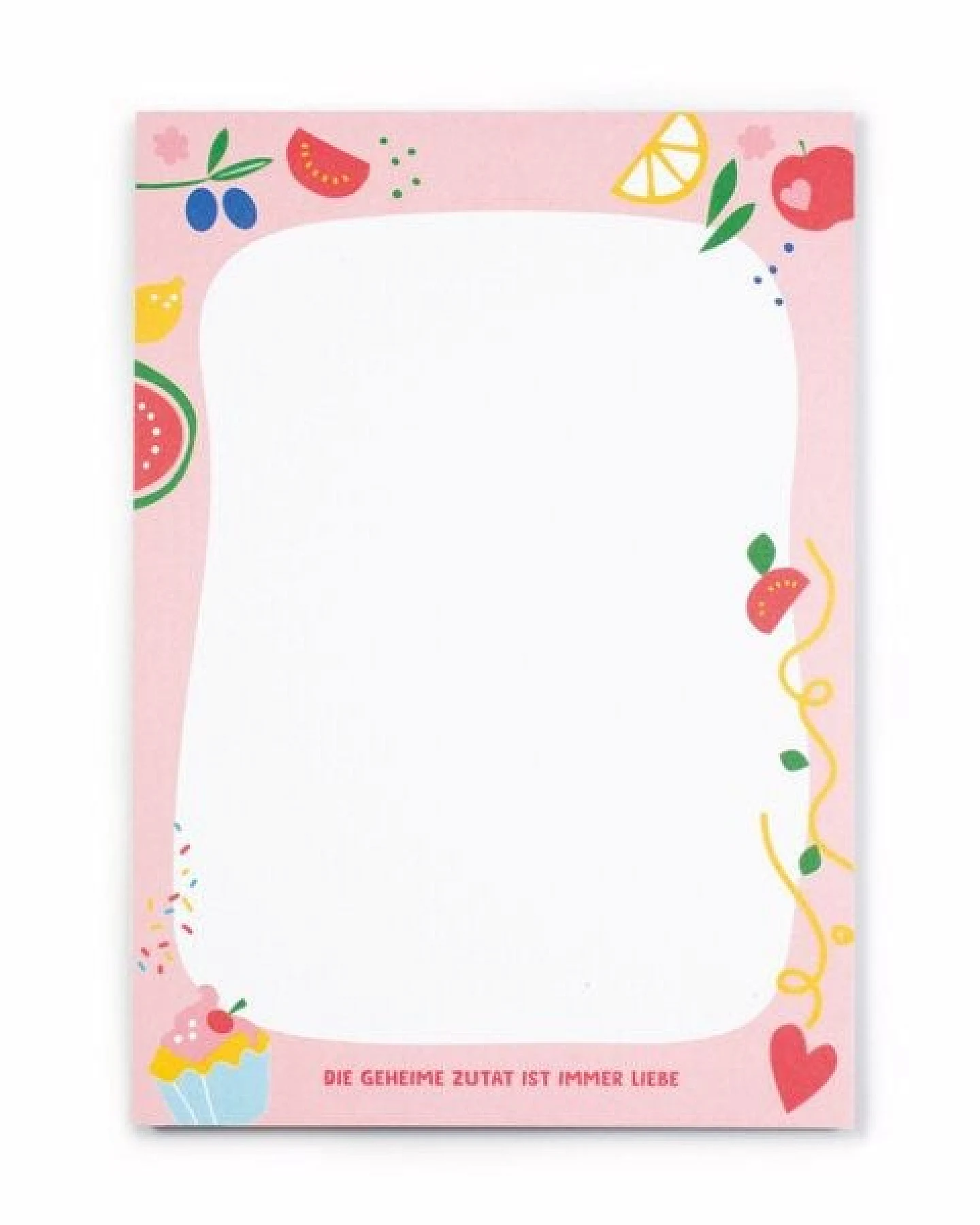 Bow & Hummingbird Notizblock "Die geheime Zutat ist immer Liebe" aus Recyclingpapier – Ansicht 3