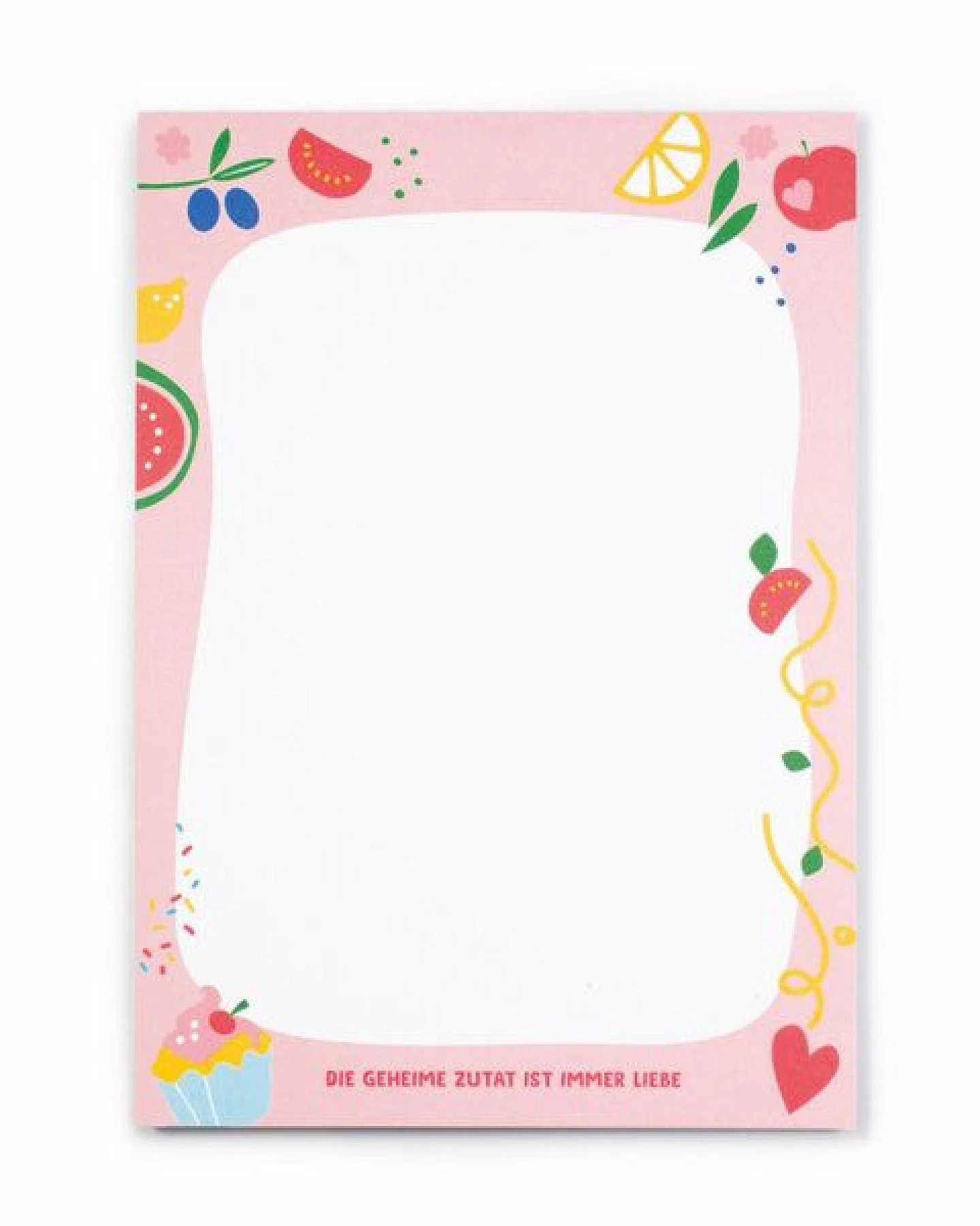 Bow & Hummingbird Notizblock "Die geheime Zutat ist immer Liebe" aus Recyclingpapier – Ansicht 3