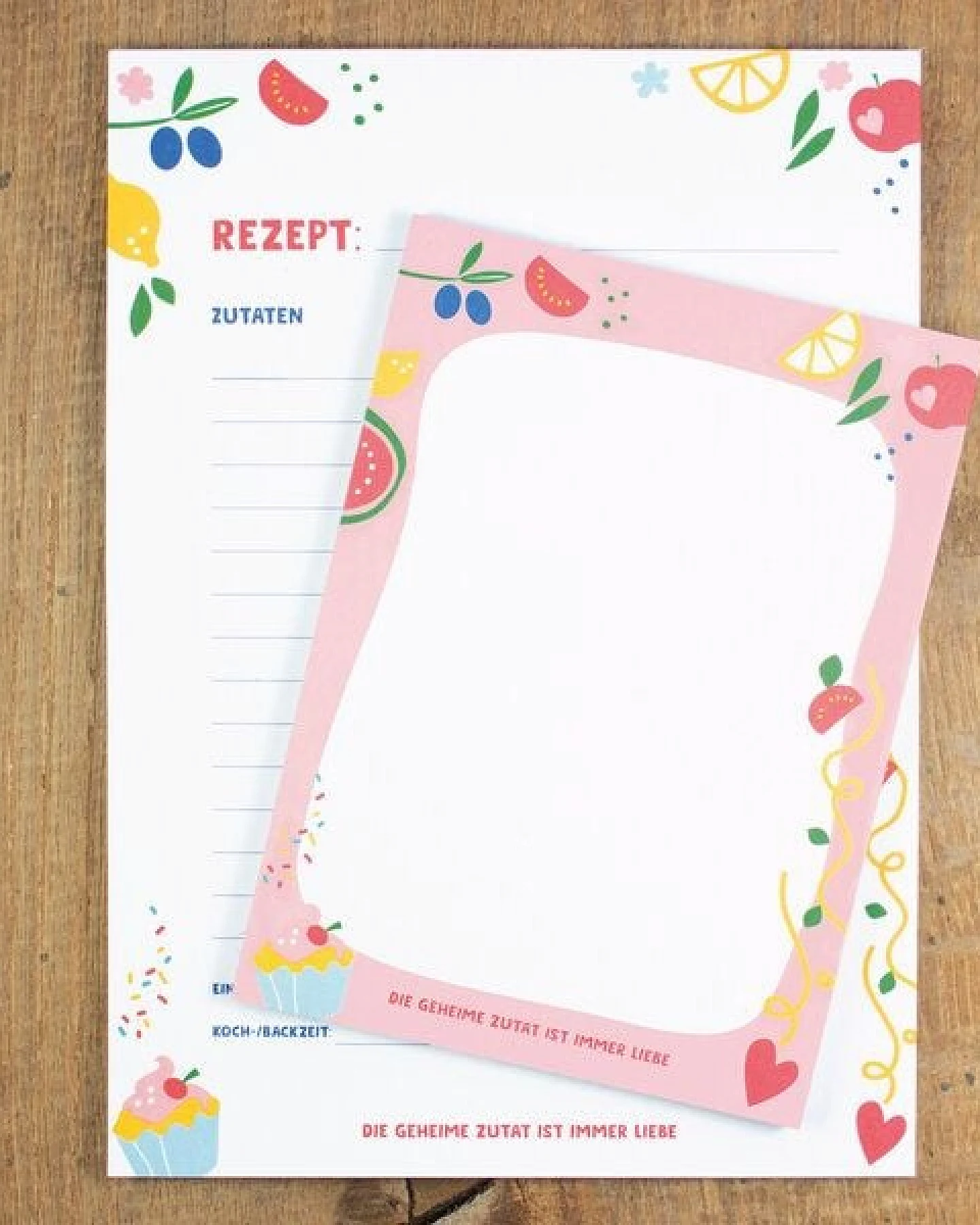 Bow & Hummingbird Block - Rezepte - "Die geheime Zutat ist immer Liebe" aus Recyclingpapier – Ansicht 4