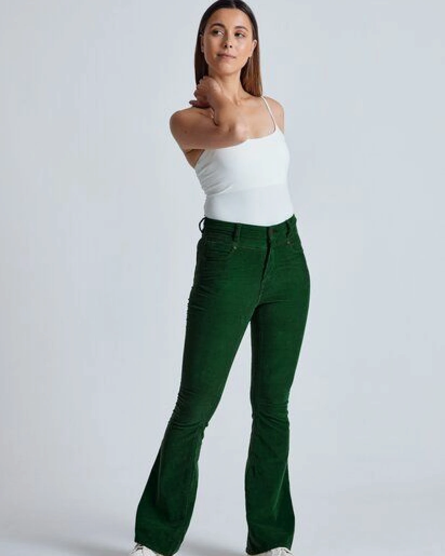 Flax and Loom Cord Schlaghose Skinny Fit Modell: Mavis – Ansicht 2
