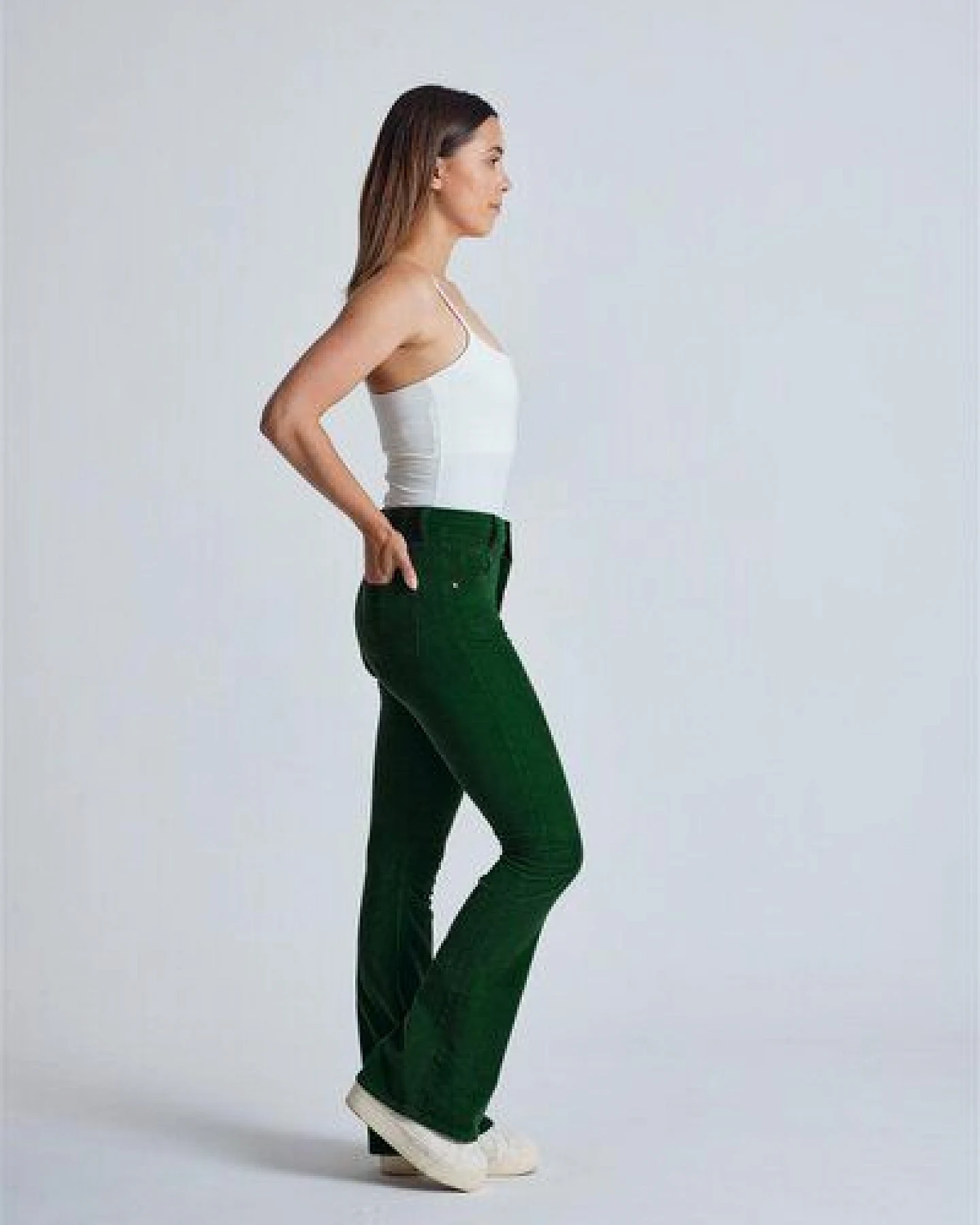 Flax and Loom Cord Schlaghose Skinny Fit Modell: Mavis – Ansicht 2