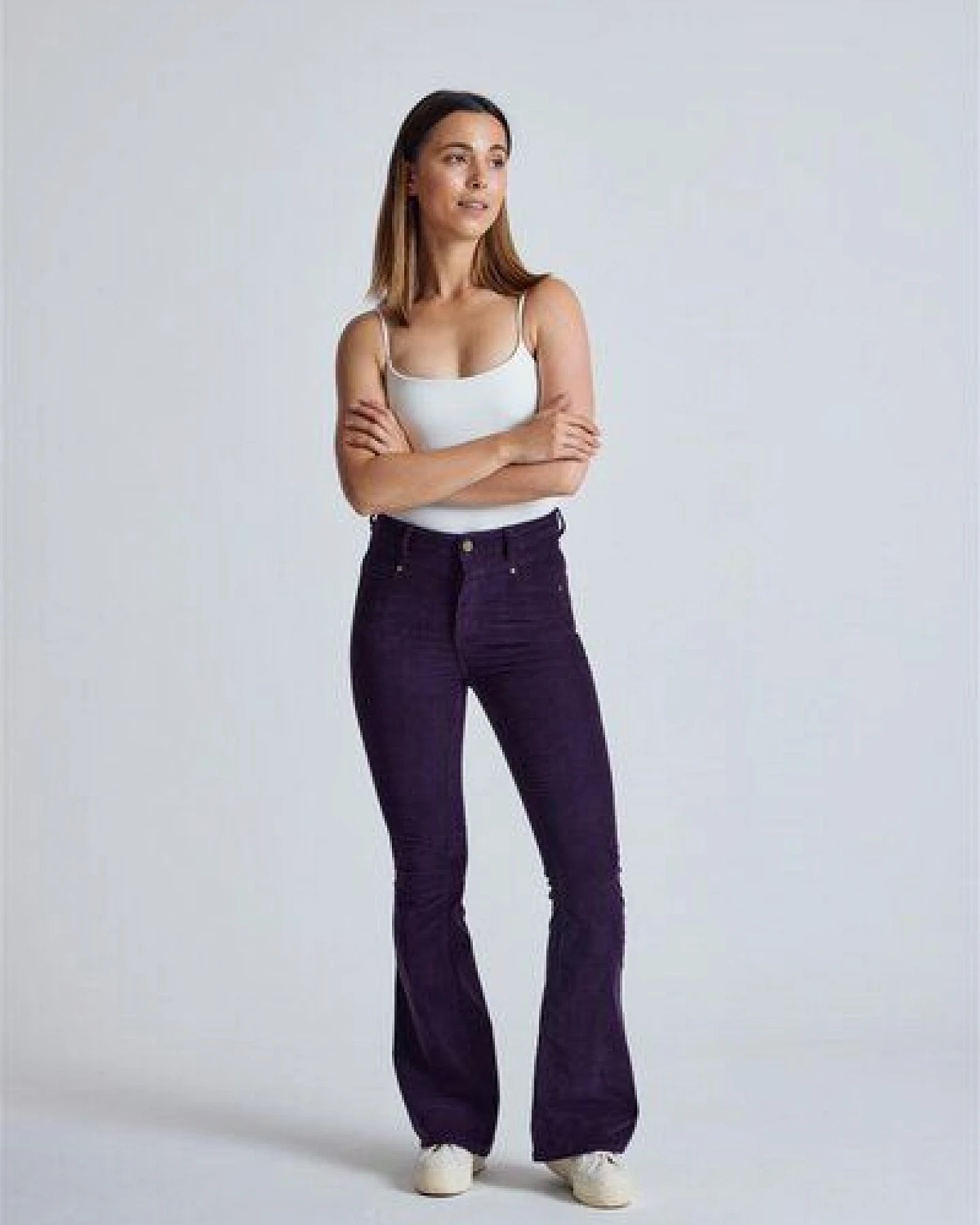 Flax and Loom Cord Schlaghose Skinny Fit Modell: Mavis – Ansicht 2