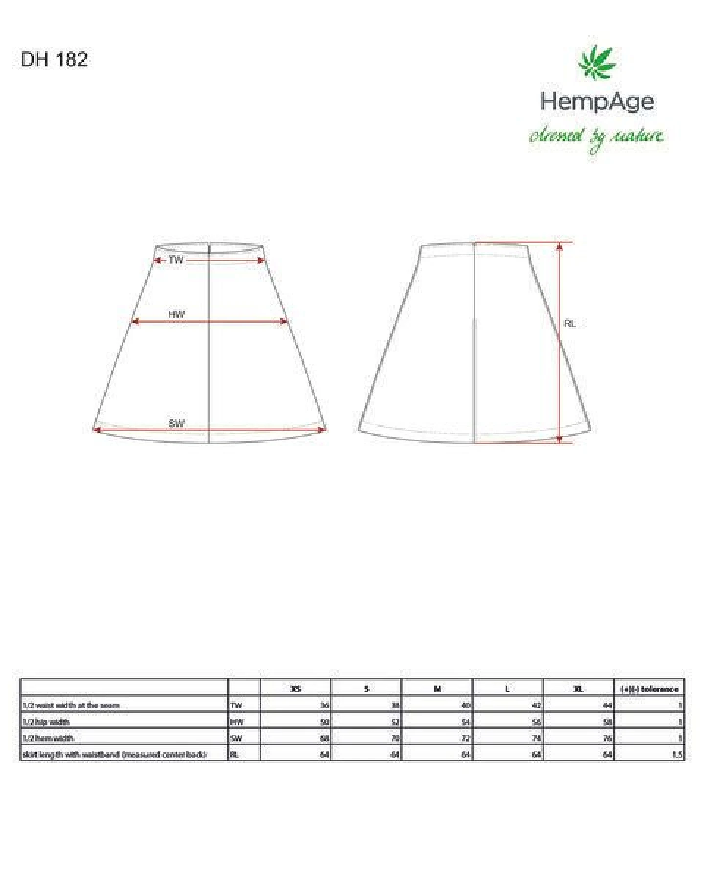 HempAge Luftiger Midirock Hanf/Biobaumwolle – Ansicht 2