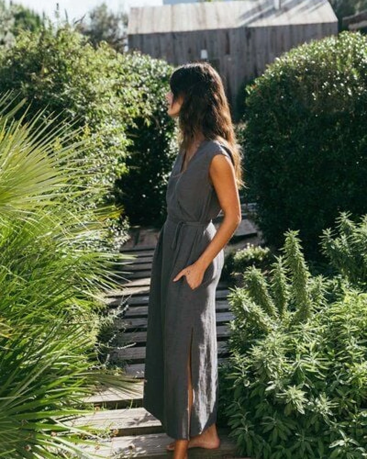 AmourLinen Wickelkleid aus Leinen AURORA – Ansicht 4