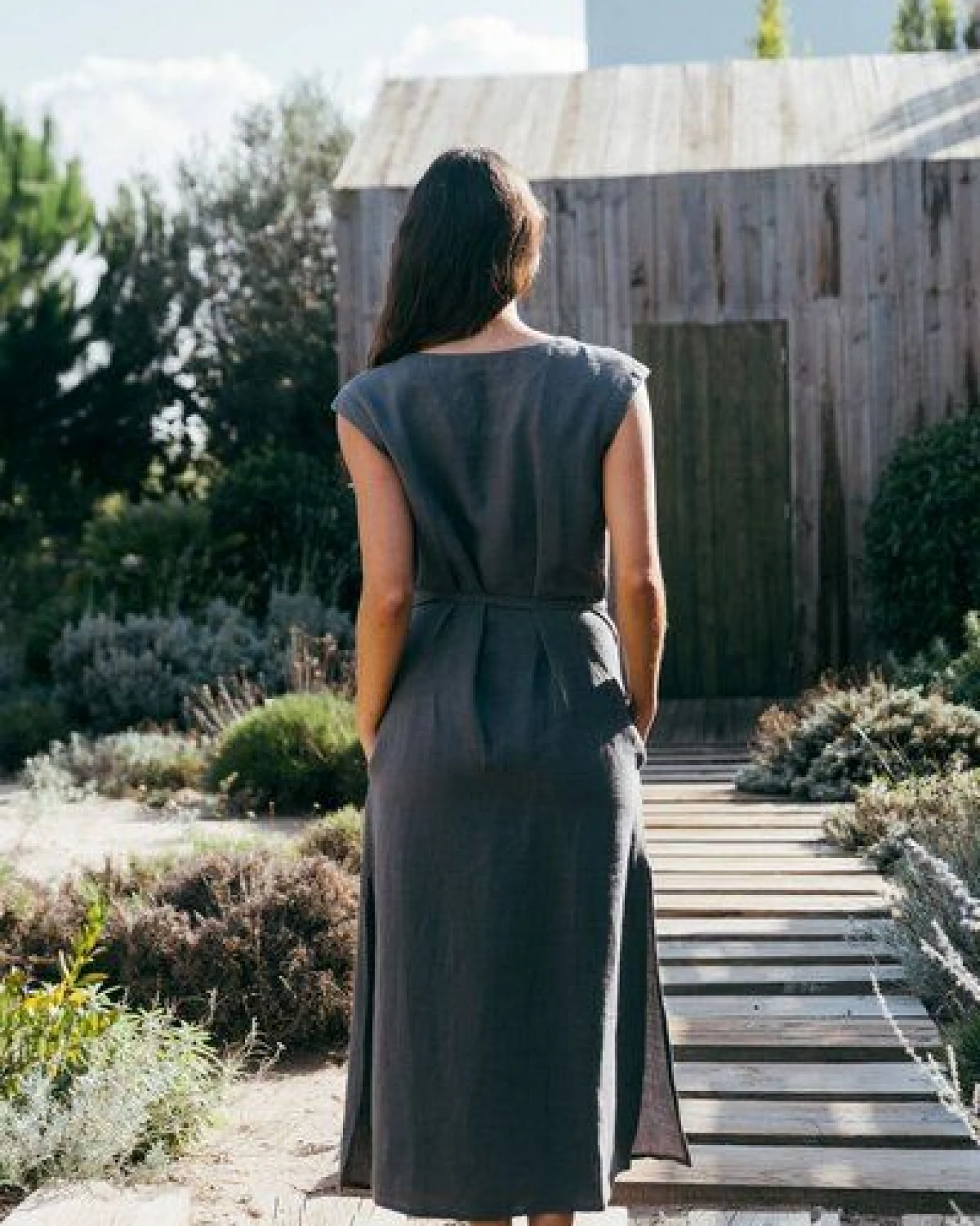 AmourLinen Wickelkleid aus Leinen AURORA – Ansicht 2