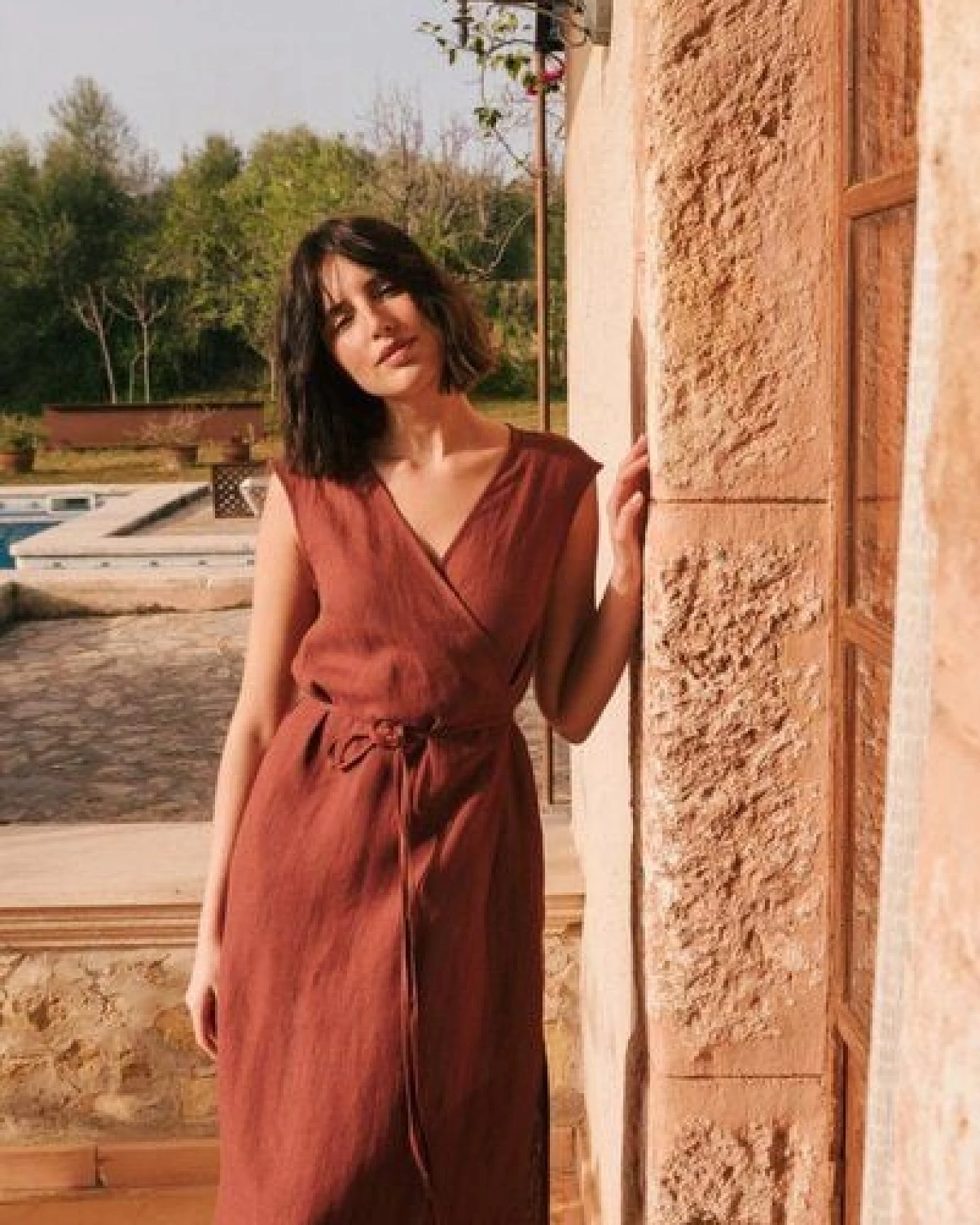 AmourLinen Wickelkleid aus Leinen AURORA – Ansicht 3