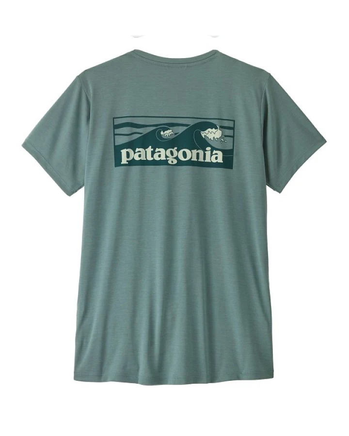 Patagonia - Women's Cap Cool Daily Shirt Boardshort Logo - Funktionsshirt Gr S türkis