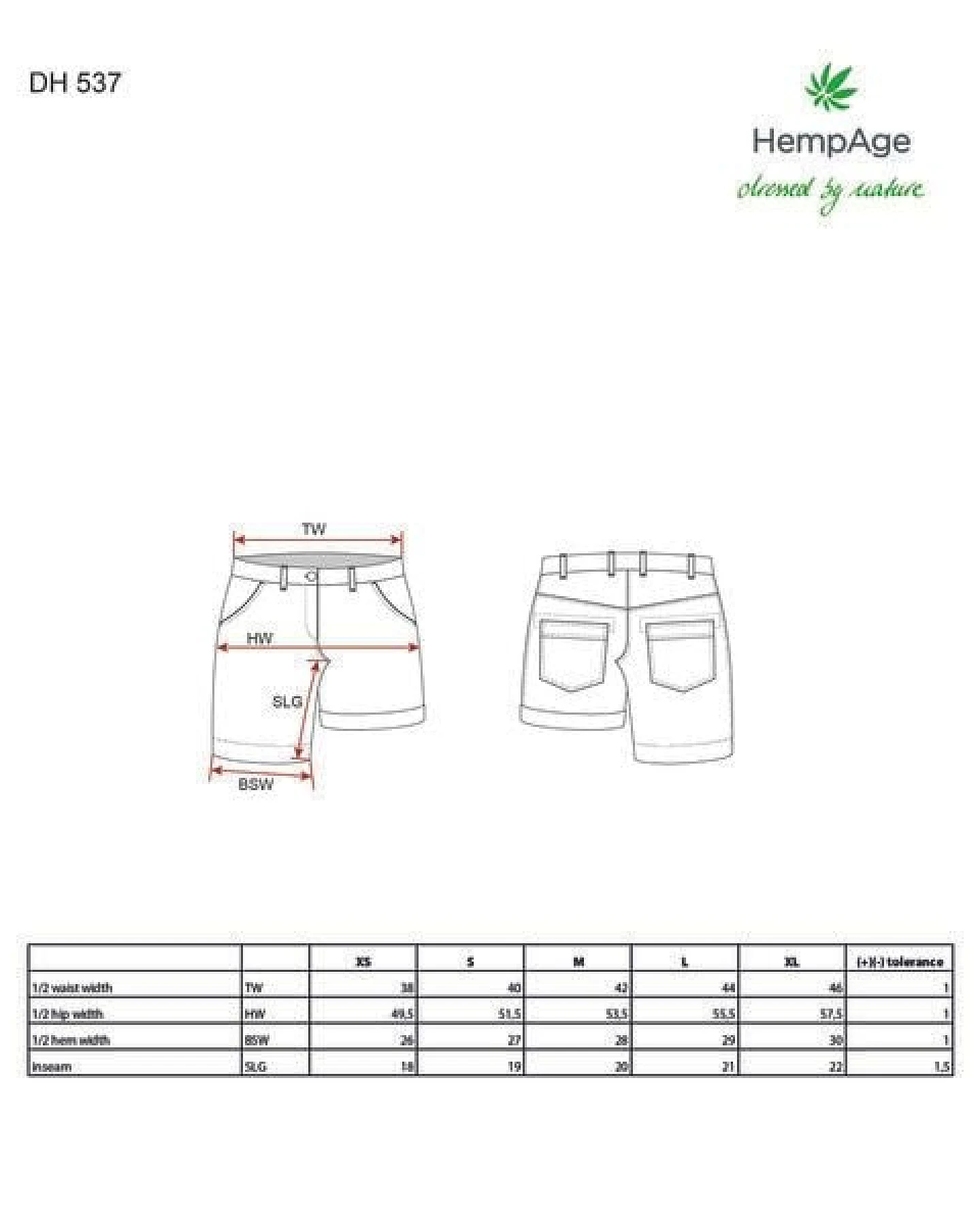 HempAge Damen Shorts Hanf/Biobaumwolle – Ansicht 3