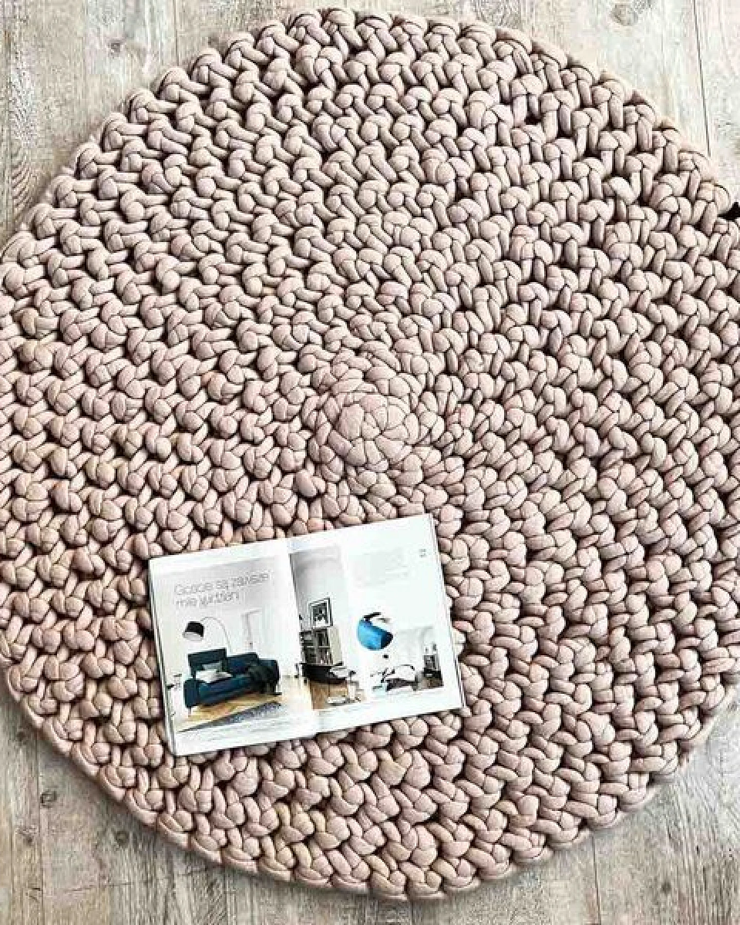 PANAPUFA Skandinavischer Chunky Wollteppich 100% Wolle – Ansicht 3