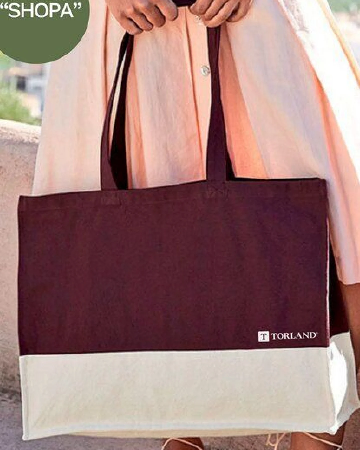 TORLAND Bio-Baumwoll Strandtasche SHOPA – Ansicht 2