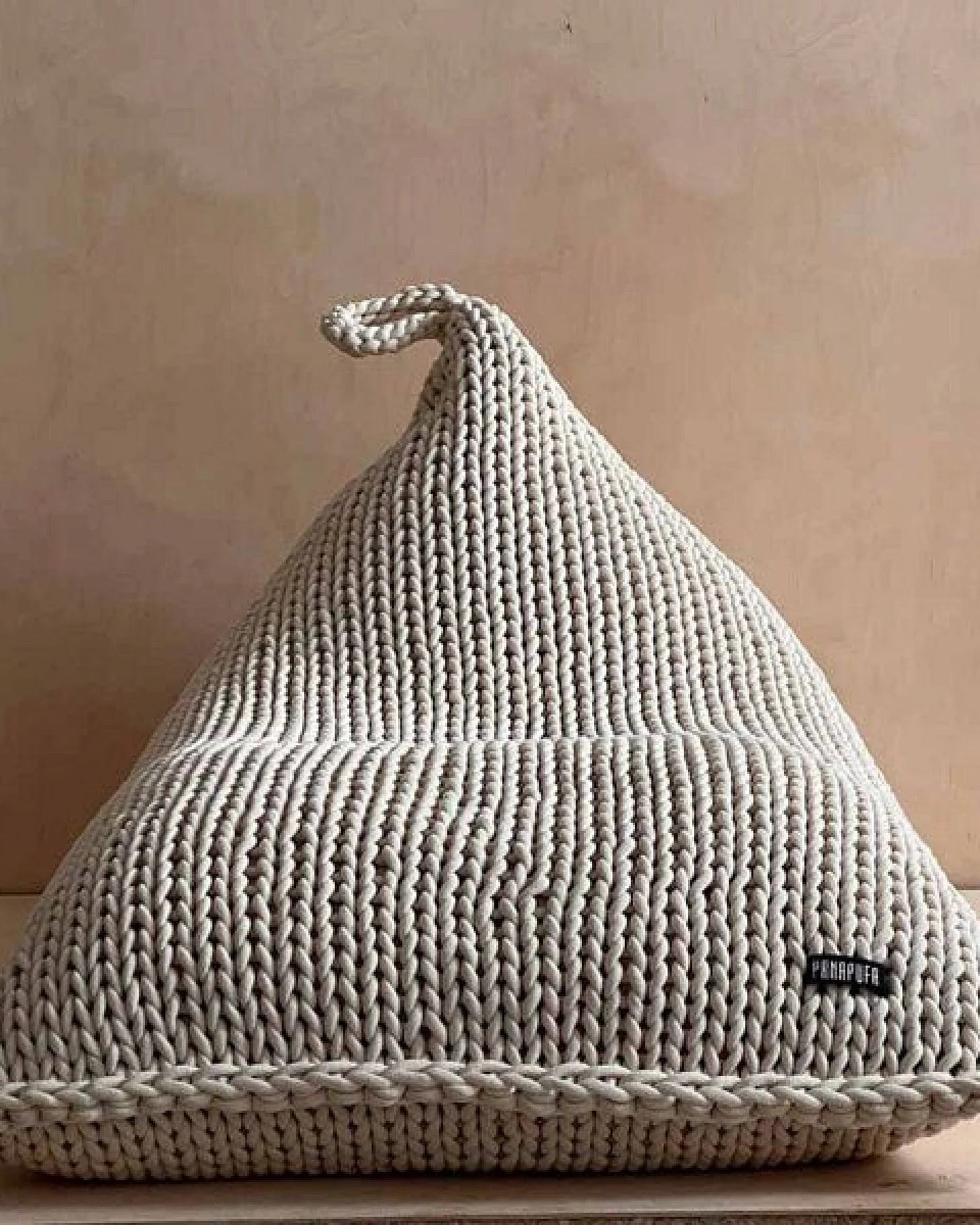 PANAPUFA Riesiger Chunky-Strick Sessel Bean Bag XXL Strick-Sitzsack Handgestrickter – Ansicht 4