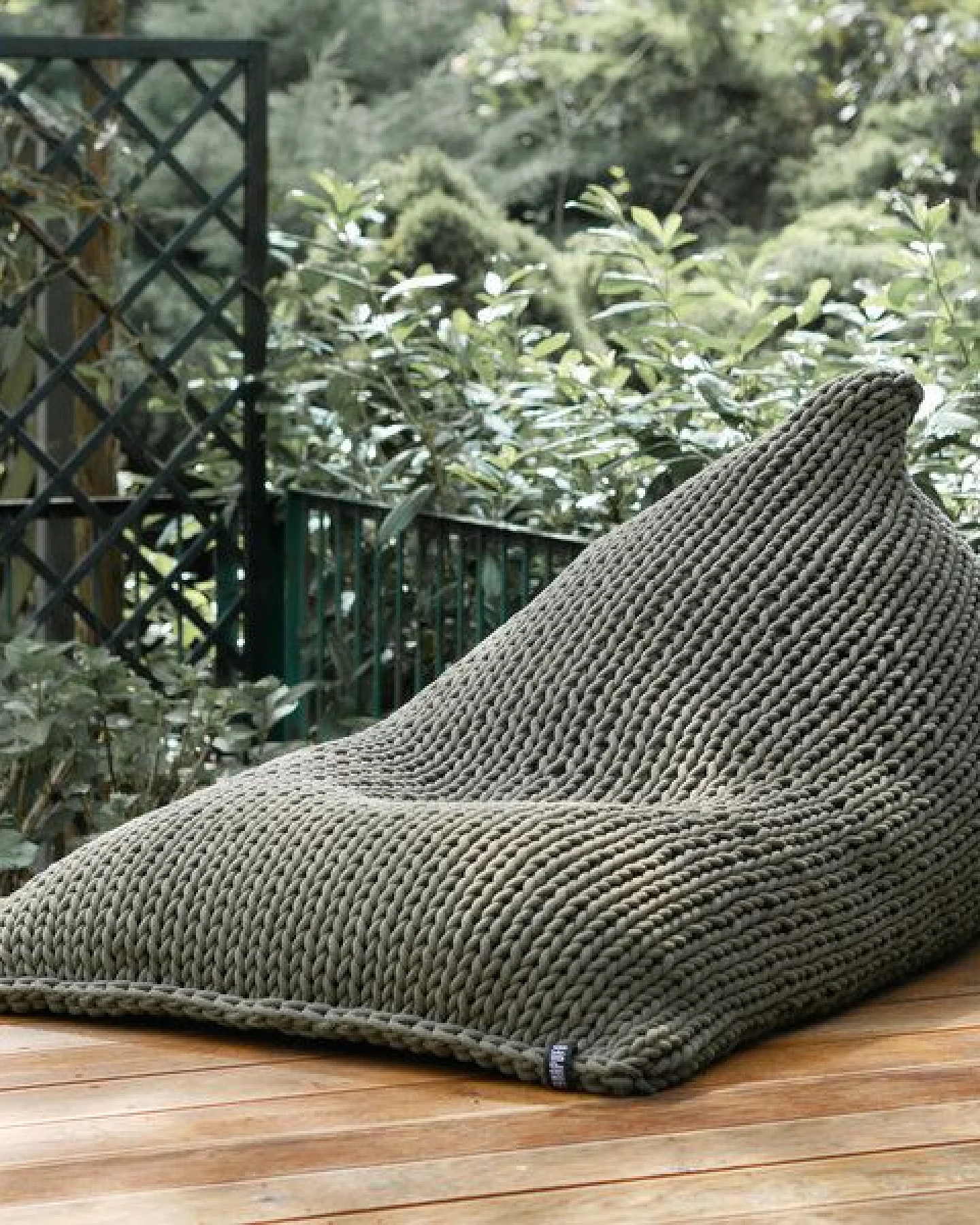 PANAPUFA Riesiger Chunky-Strick Sessel Bean Bag XXL Strick-Sitzsack Handgestrickter – Ansicht 4