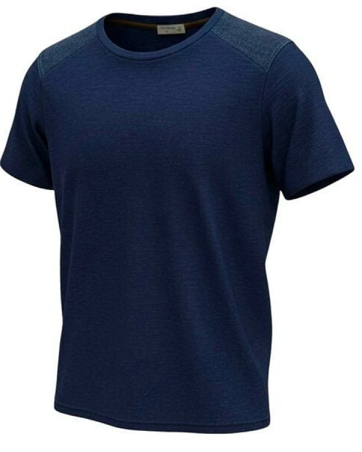 körber mode T-Shirt aus europäischem Hanf und Biobaumwolle dunkelblau weich