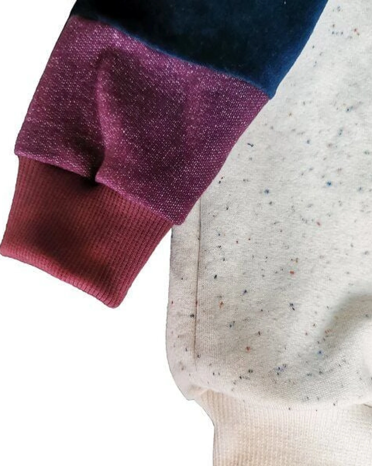 liebewicht Pullover aus Bio Sweat Regenbogen Patchwork Unikat für Babys und Kinder – Ansicht 3