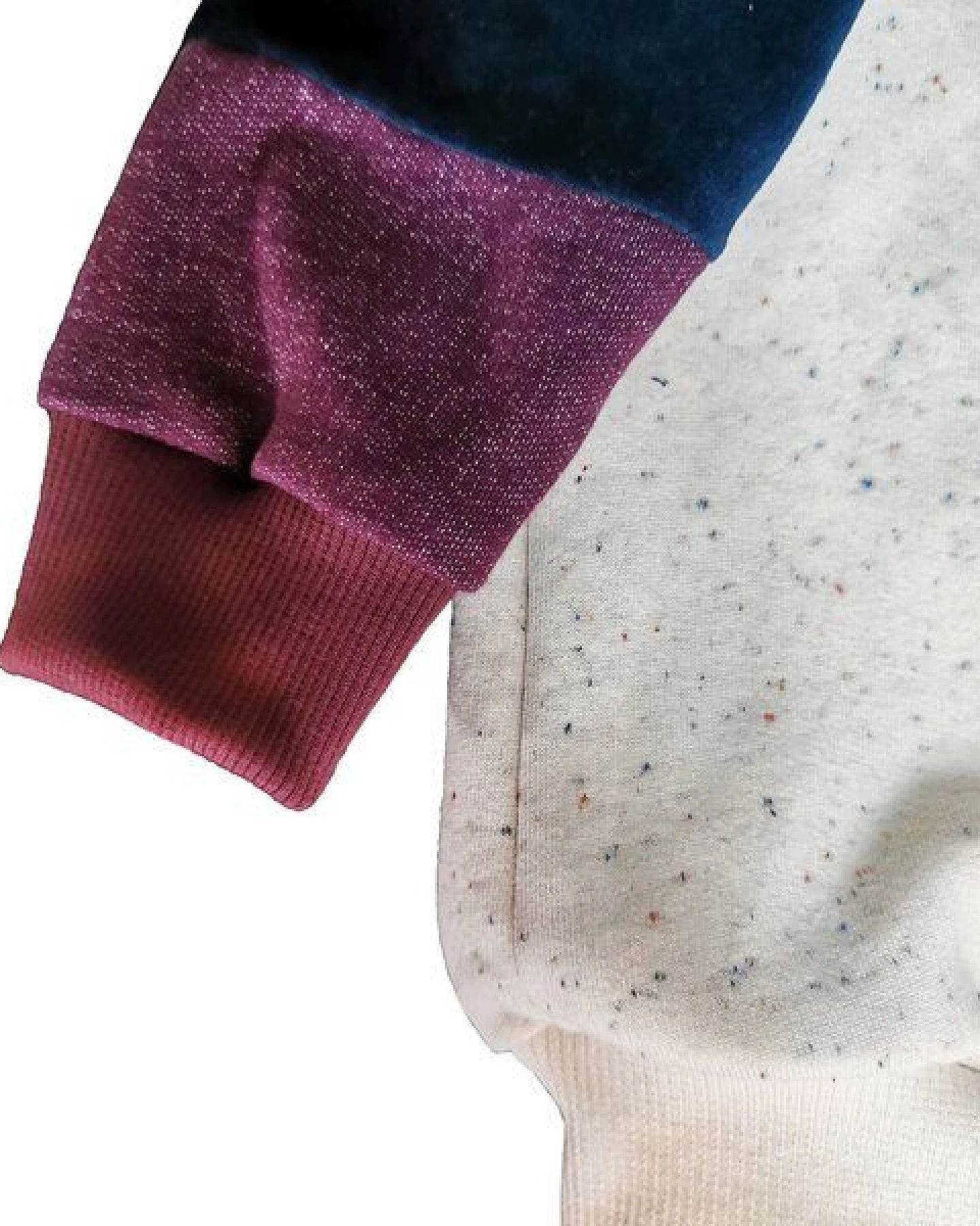 liebewicht Pullover aus Bio Sweat Regenbogen Patchwork Unikat für Babys und Kinder – Ansicht 3