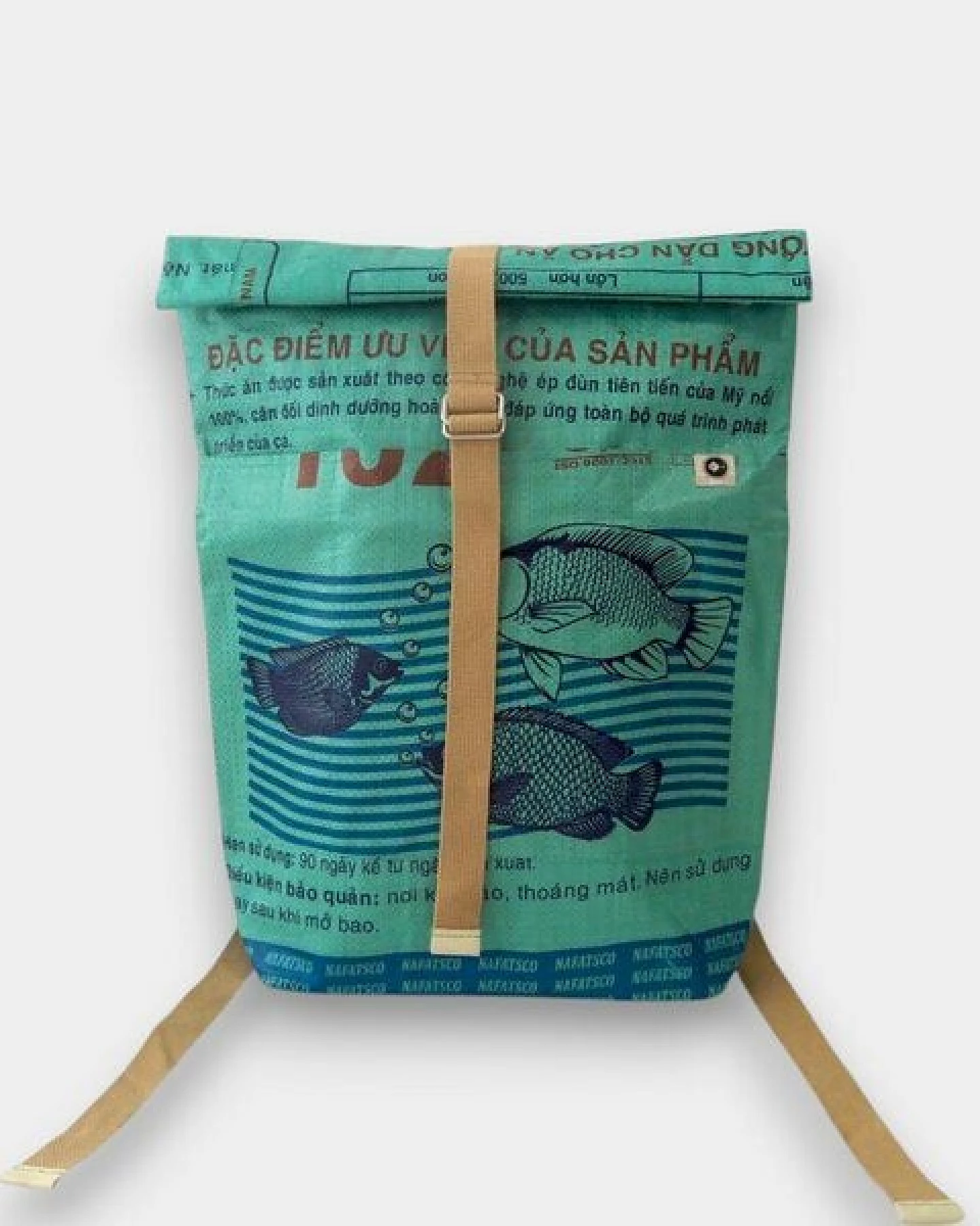 REFISHED fair fashion Rucksack 'BACKPACK' - upcycelte Fischfuttersäcke – Ansicht 3