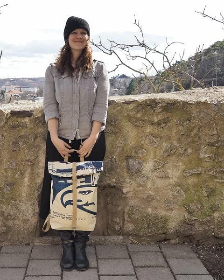 REFISHED fair fashion Rucksack 'BACKPACK' - upcycelte Zementsäcke