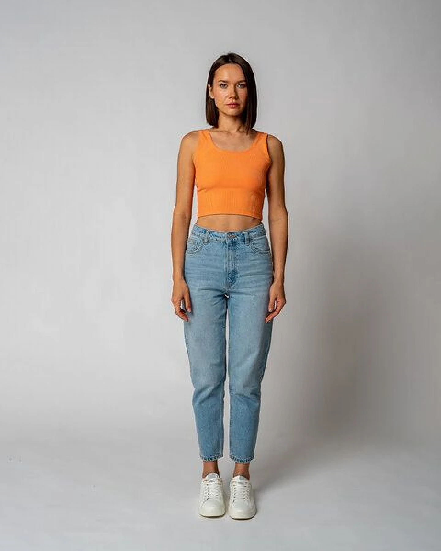 GORG Damen Geripptes Cropped Top aus Bio-Baumwolle & TENCEL Modal – Ansicht 4