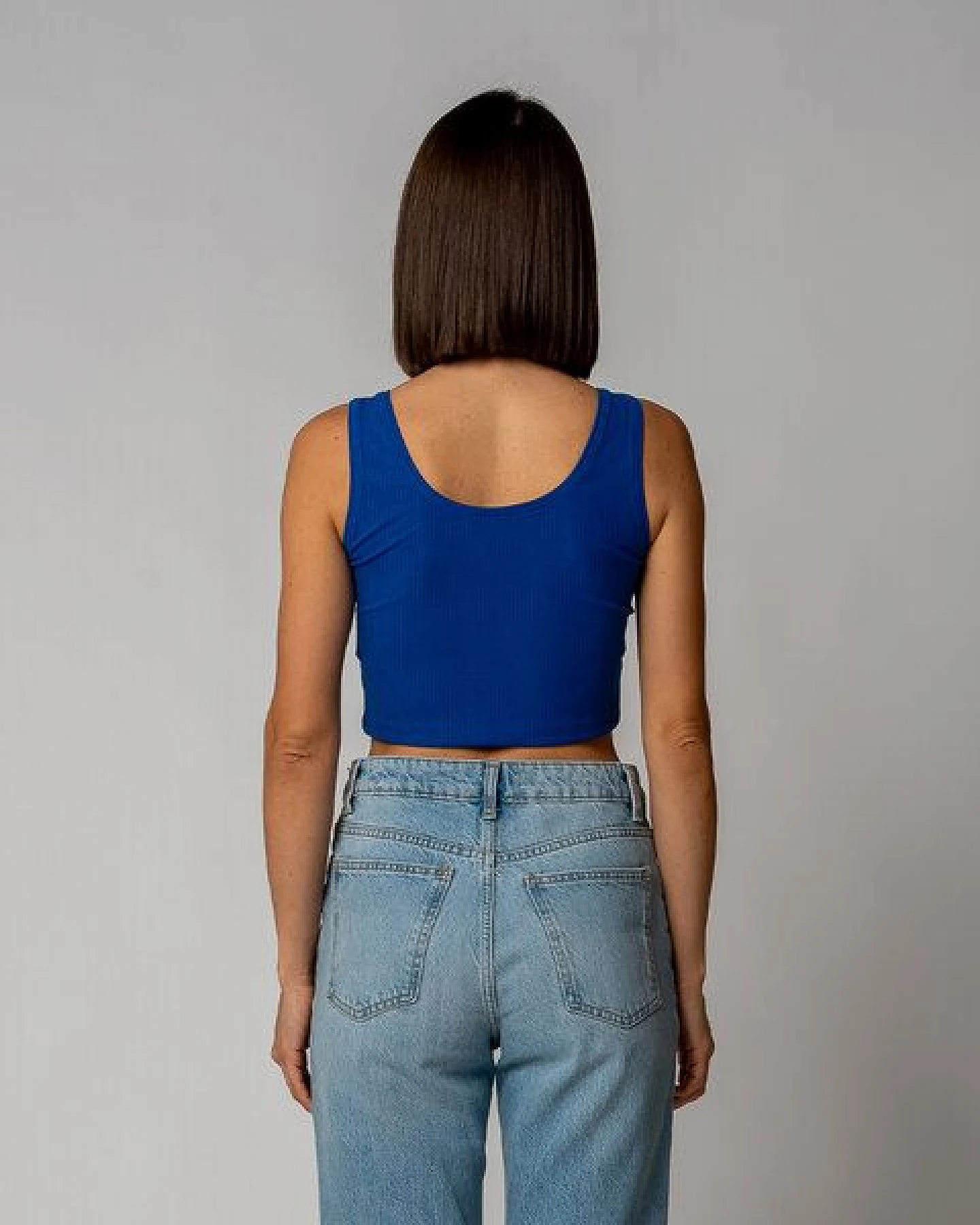 GORG Damen Geripptes Cropped Top aus Bio-Baumwolle & TENCEL Modal – Ansicht 3