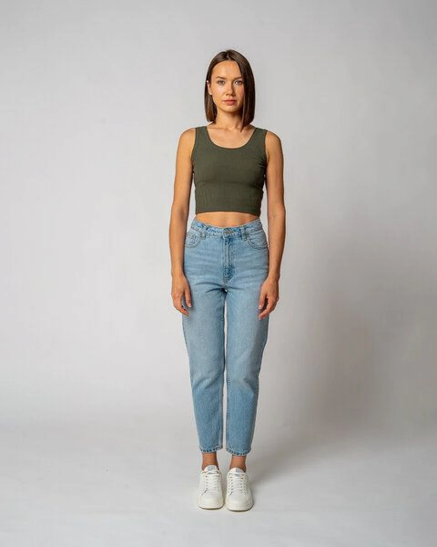 GORG Damen Geripptes Cropped Top aus Bio-Baumwolle & TENCEL Modal – Ansicht 4