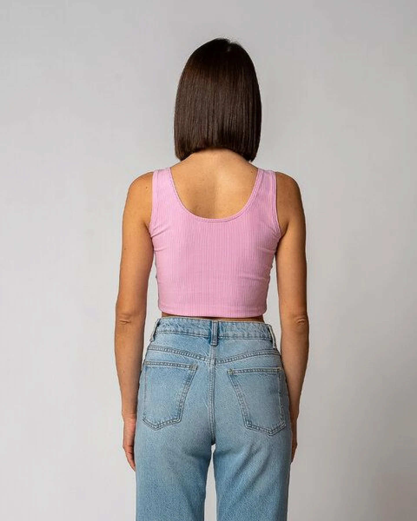 GORG Damen Geripptes Cropped Top aus Bio-Baumwolle & TENCEL Modal – Ansicht 3