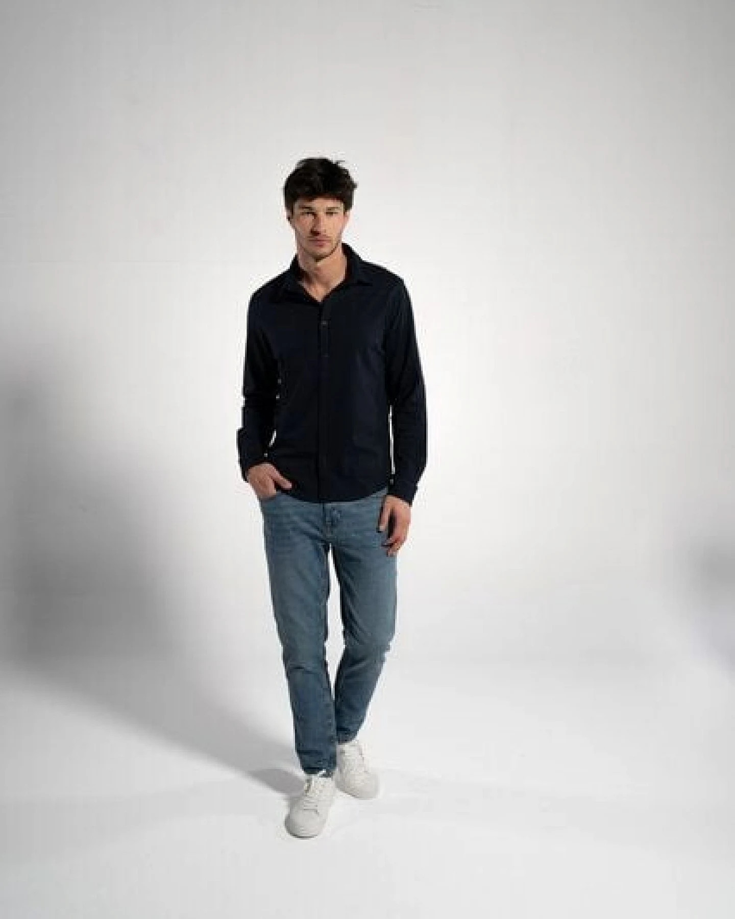 GORG Herren Piqué-Langarmhemd aus Bio-Baumwolle – Ansicht 4
