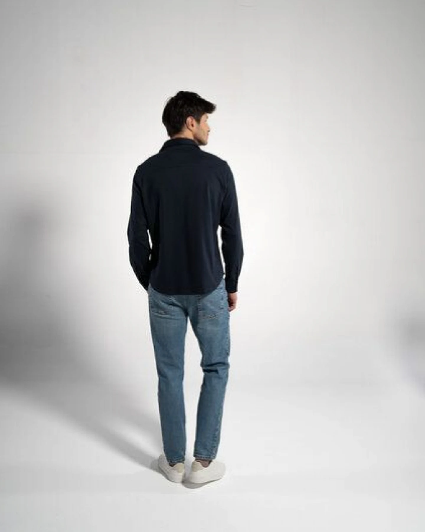 GORG Herren Piqué-Langarmhemd aus Bio-Baumwolle – Ansicht 4