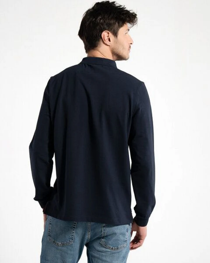 GORG Herren Langarm Poloshirt aus Bio-Baumwolle