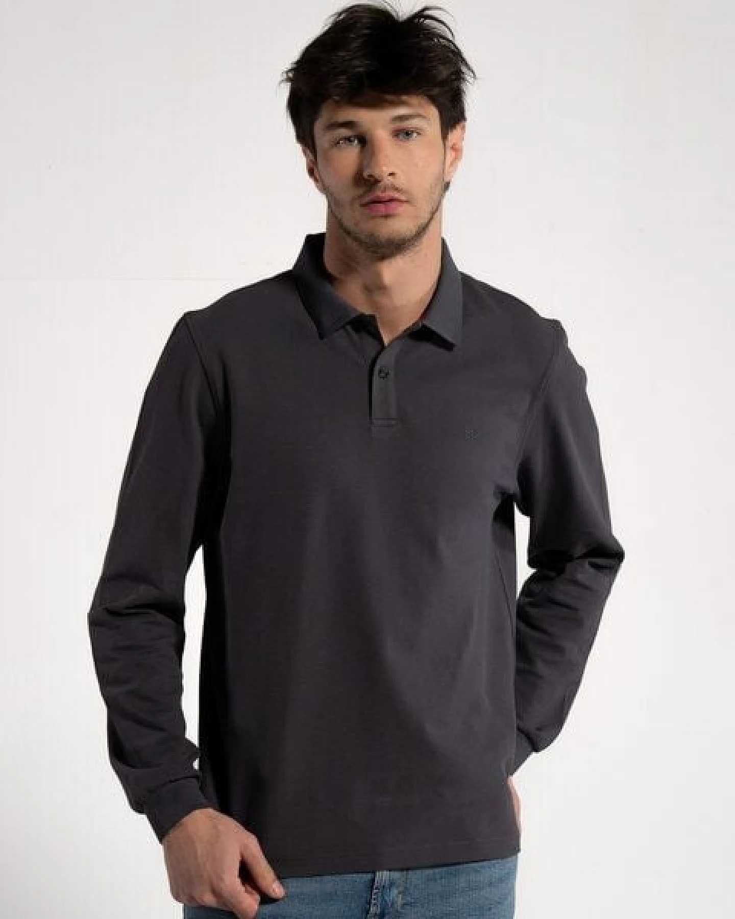 GORG Herren Langarm Poloshirt aus Bio-Baumwolle – Ansicht 4