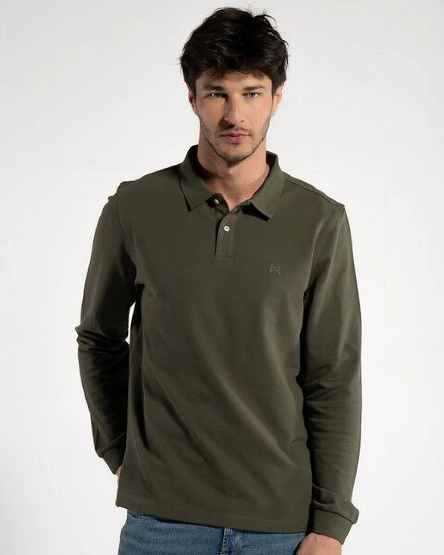 GORG Herren Langarm Poloshirt aus Bio-Baumwolle – Ansicht 3