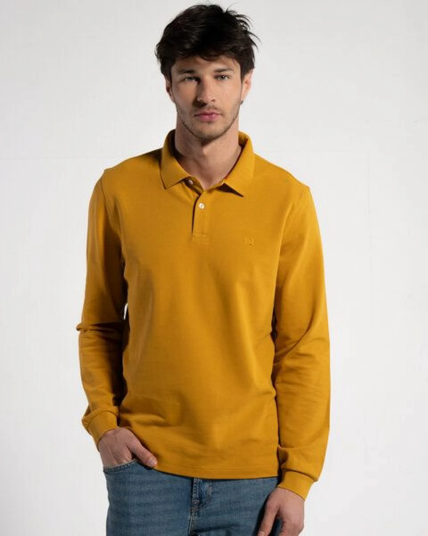GORG Herren Langarm Poloshirt aus Bio-Baumwolle – Ansicht 3