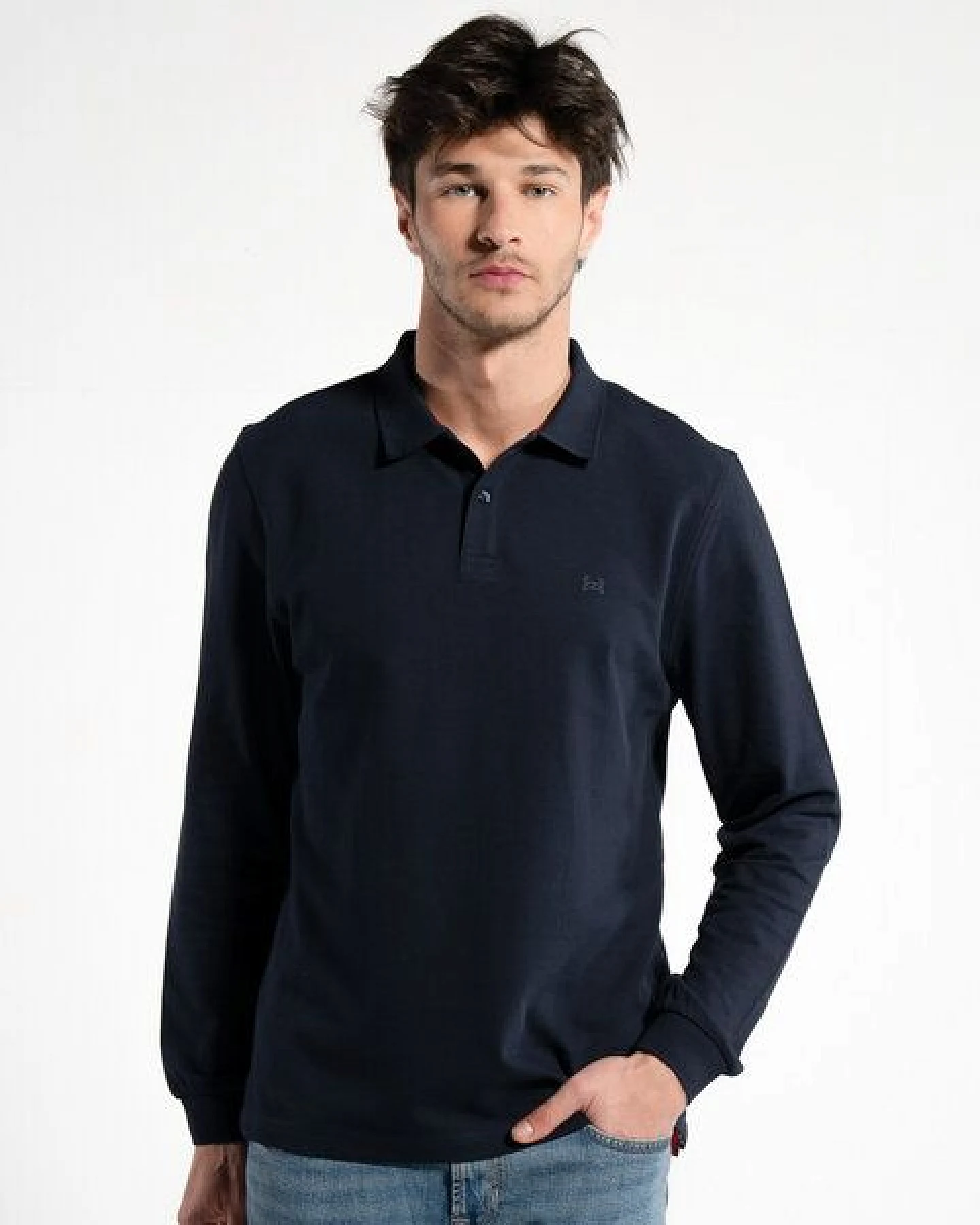 GORG Herren Langarm Poloshirt aus Bio-Baumwolle – Ansicht 4