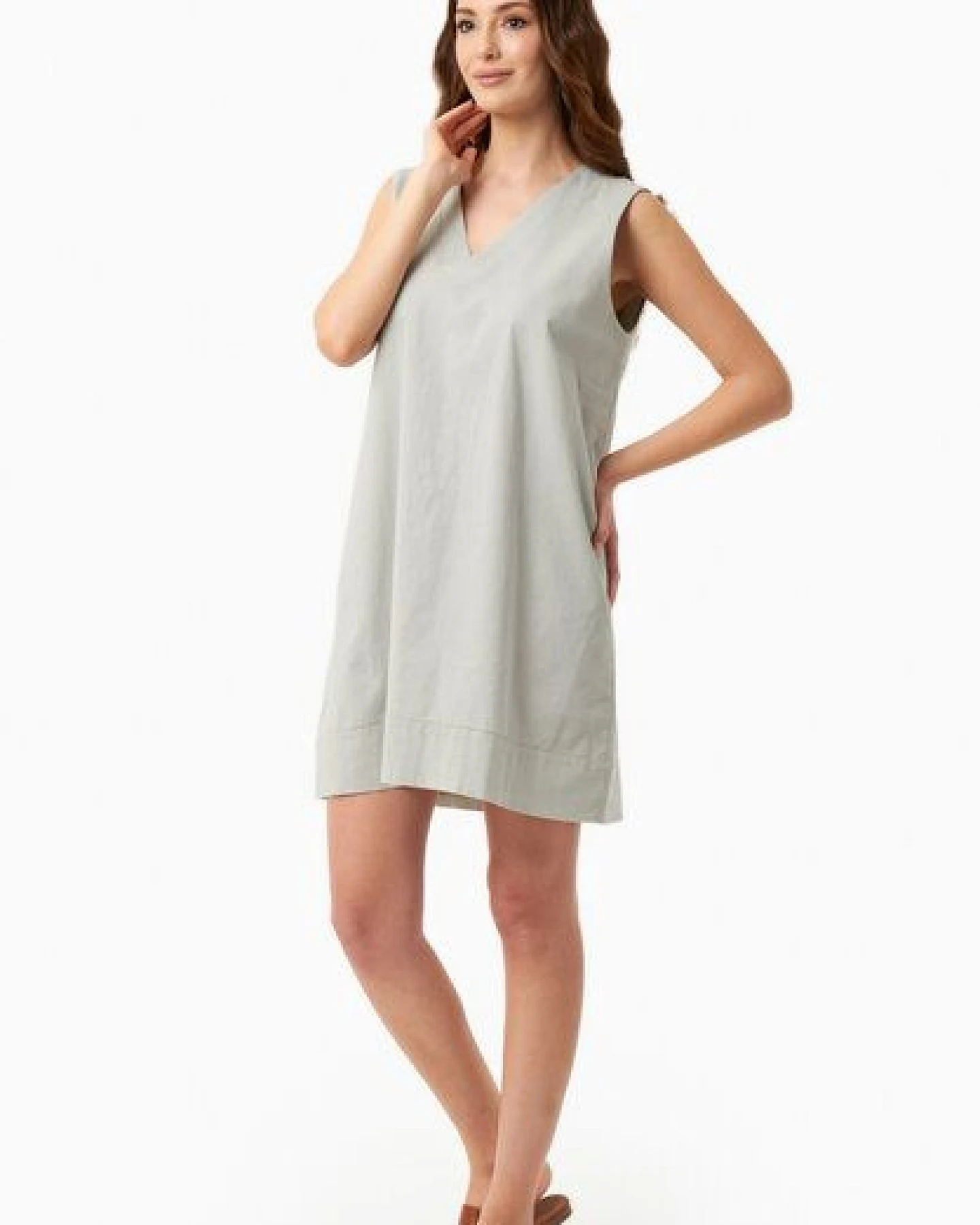 ORGANICATION Kleid aus Bio-Baumwolle und Leinen – Ansicht 2
