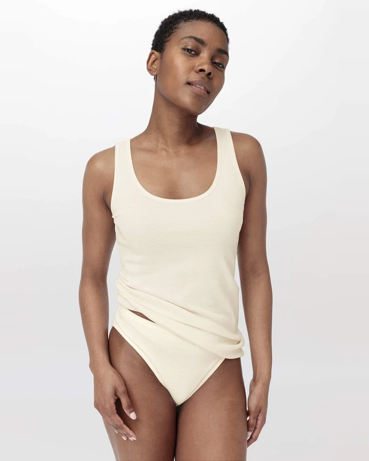 hessnatur Damen Rundhals Tanktop im 2-Pack PURE COTTON aus Bio-Baumwolle - natur - Größe 34