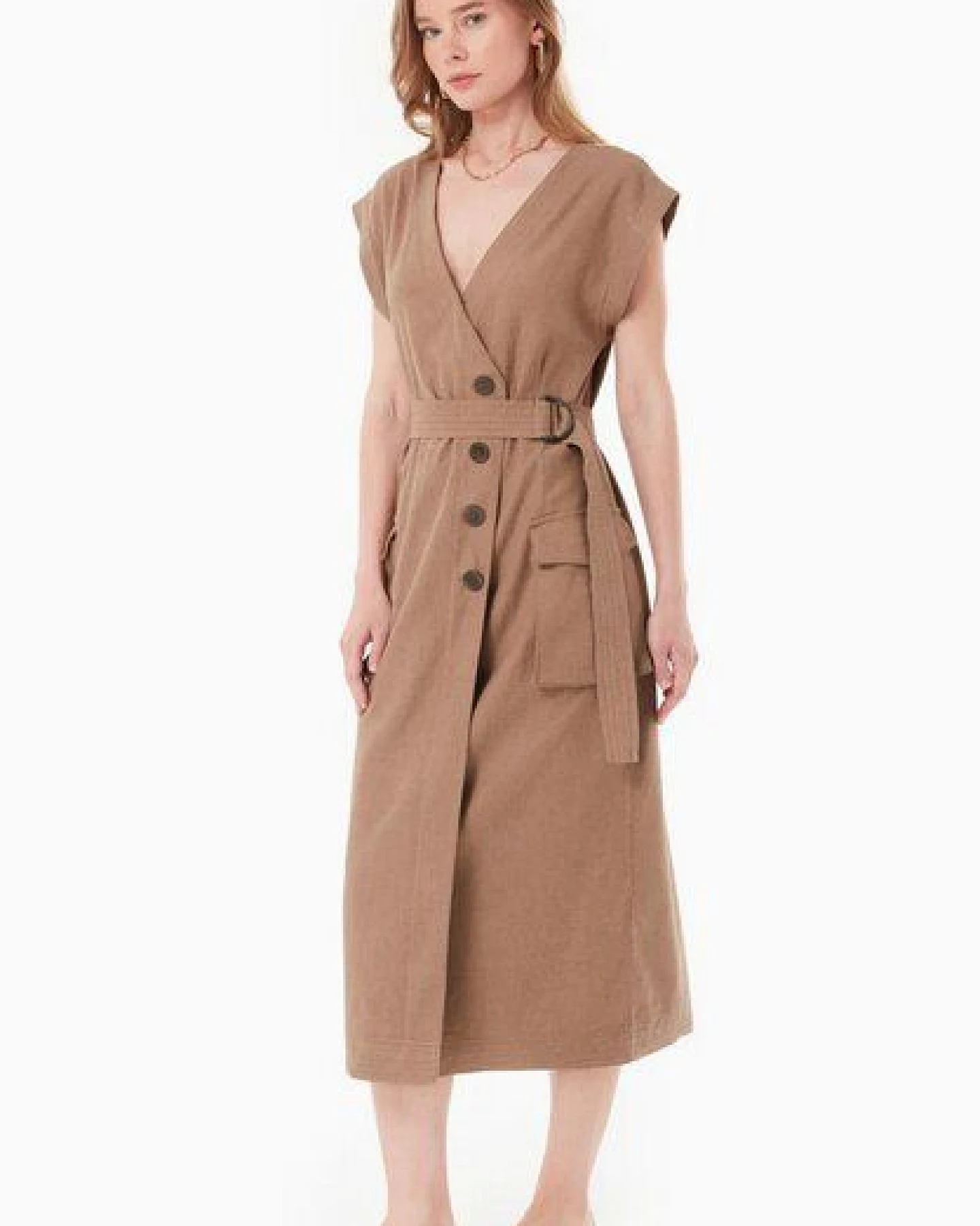 ORGANICATION Kleid aus LENZING ECOVERO und Leinen – Ansicht 2
