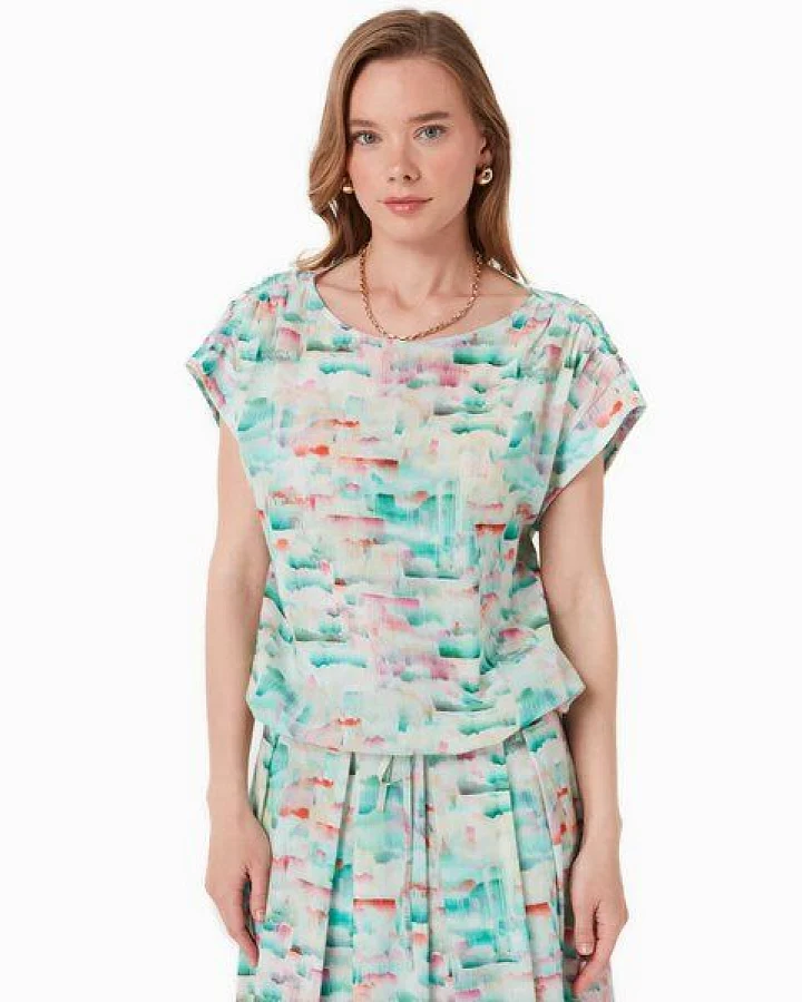 ORGANICATION Bluse aus Bio-Baumwoll-Crinkle Voile