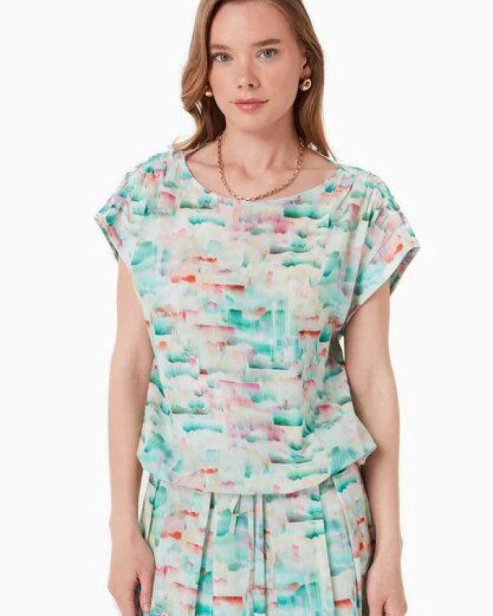 ORGANICATION Bluse aus Bio-Baumwoll-Crinkle Voile