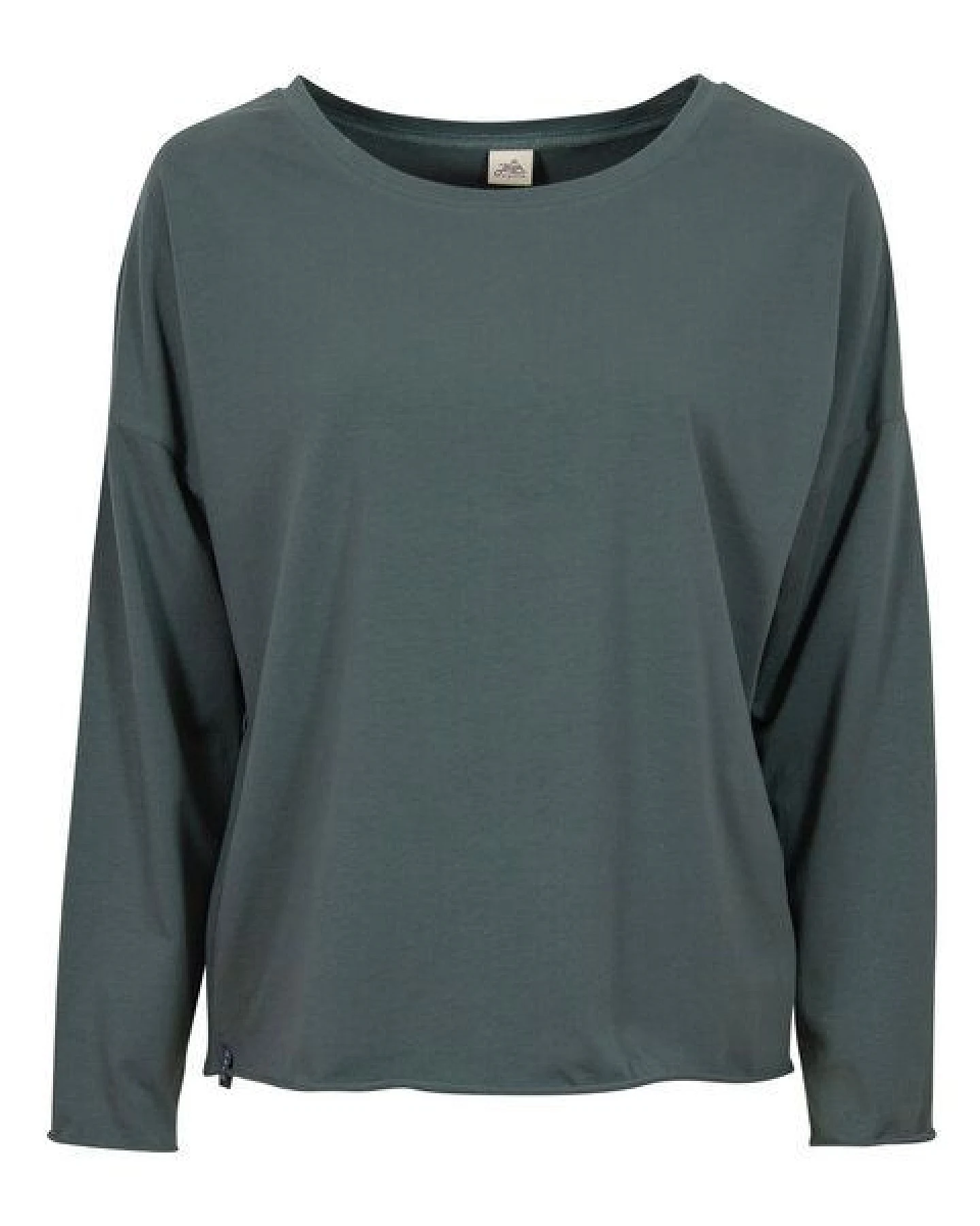 Jaya KONCY - Damen - Basic Longsleeve mit lässiger Weite und etwas kürzer geschnittem Cutting-Edge Saum – Ansicht 2
