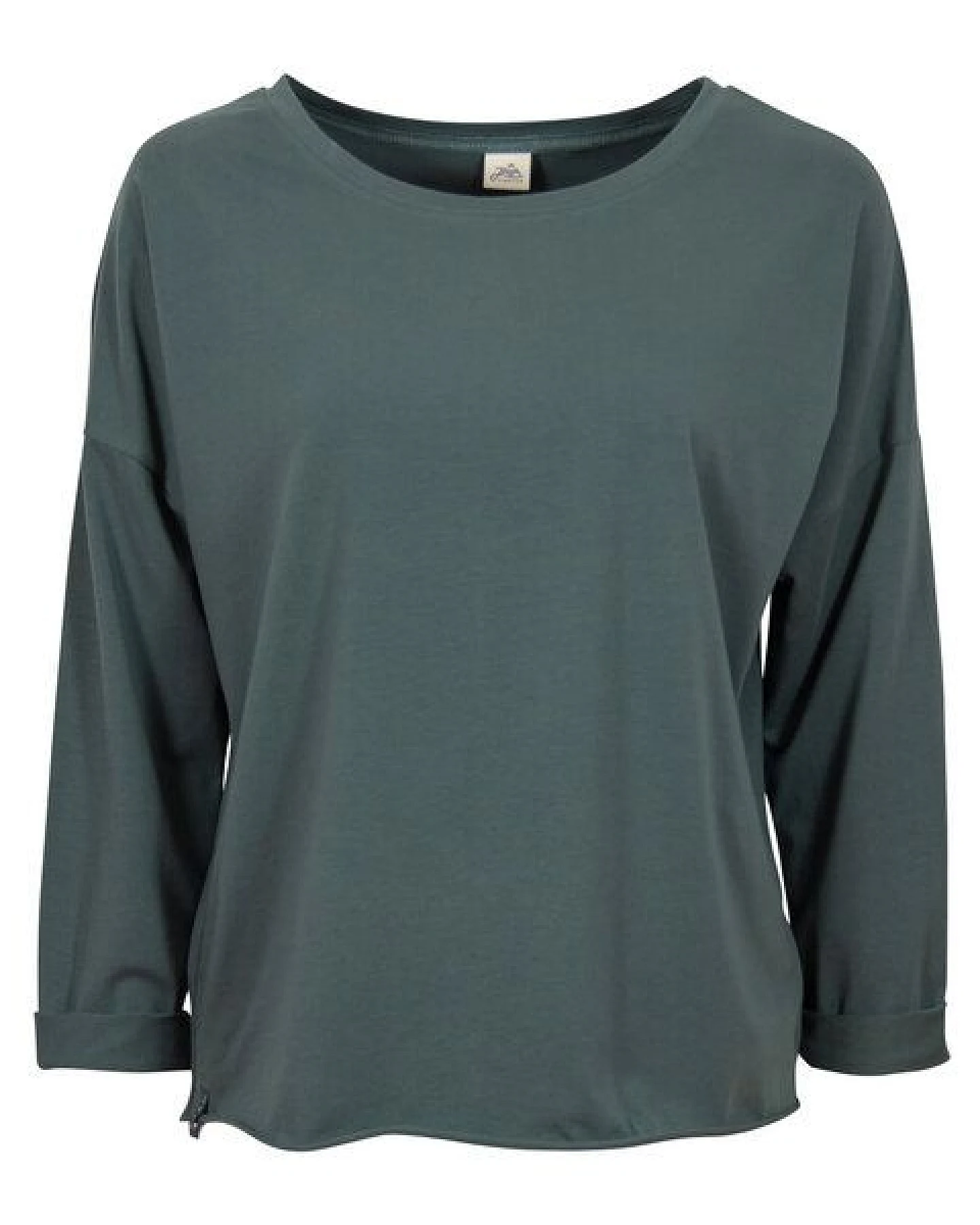 Jaya KONCY - Damen - Basic Longsleeve mit lässiger Weite und etwas kürzer geschnittem Cutting-Edge Saum – Ansicht 3