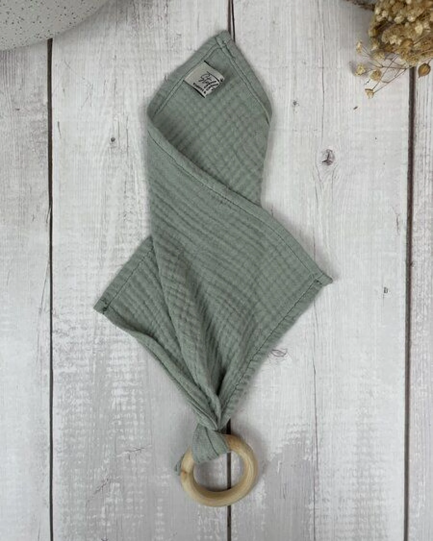 Stoffretter - Windelarsch & Zwirn Stoffretter Schnuff - Baby Musselin Schnuffeltuch mit Greifring – Ansicht 3