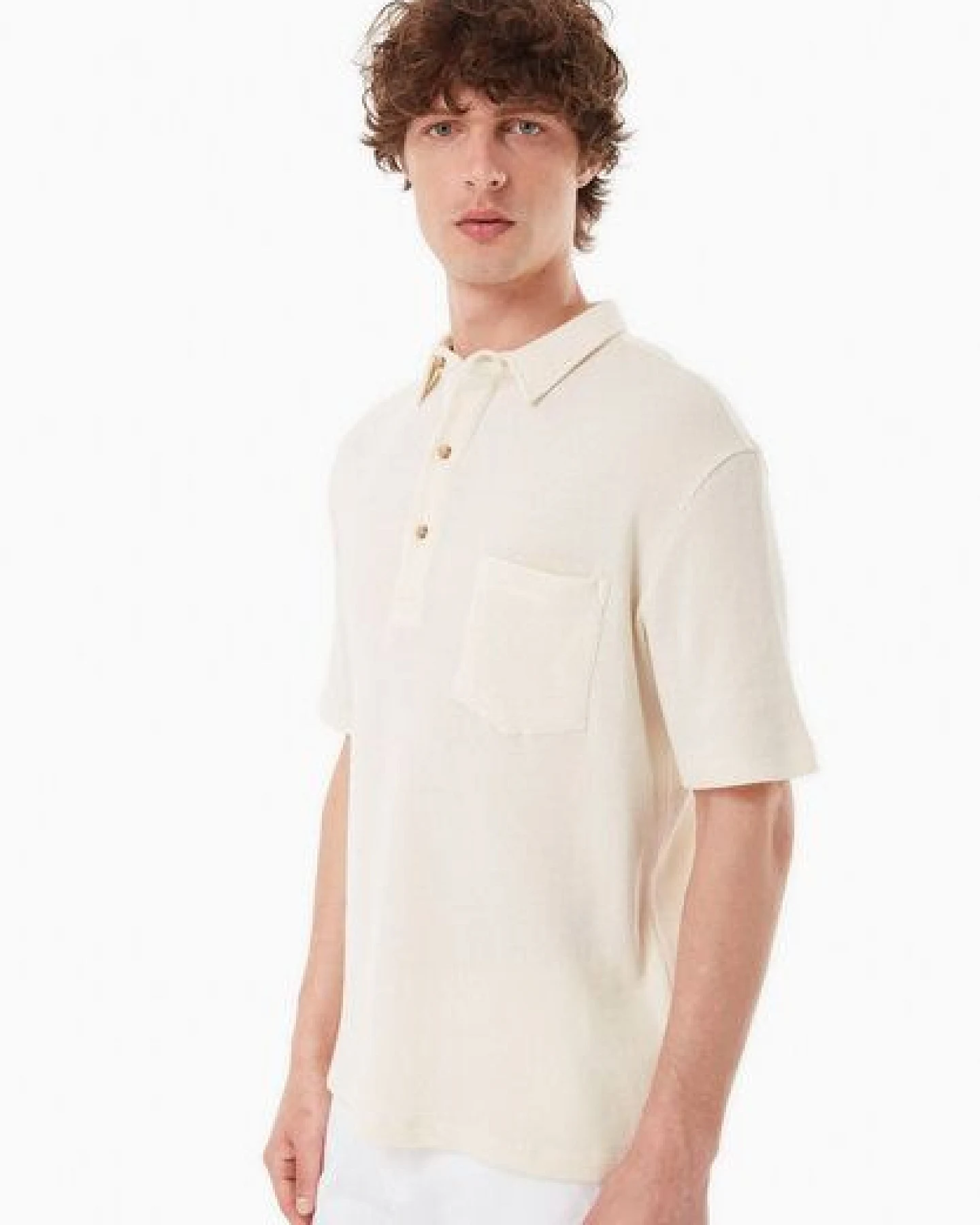 ORGANICATION Poloshirt aus Bio-Baumwolle mit Waffelstruktur – Ansicht 3